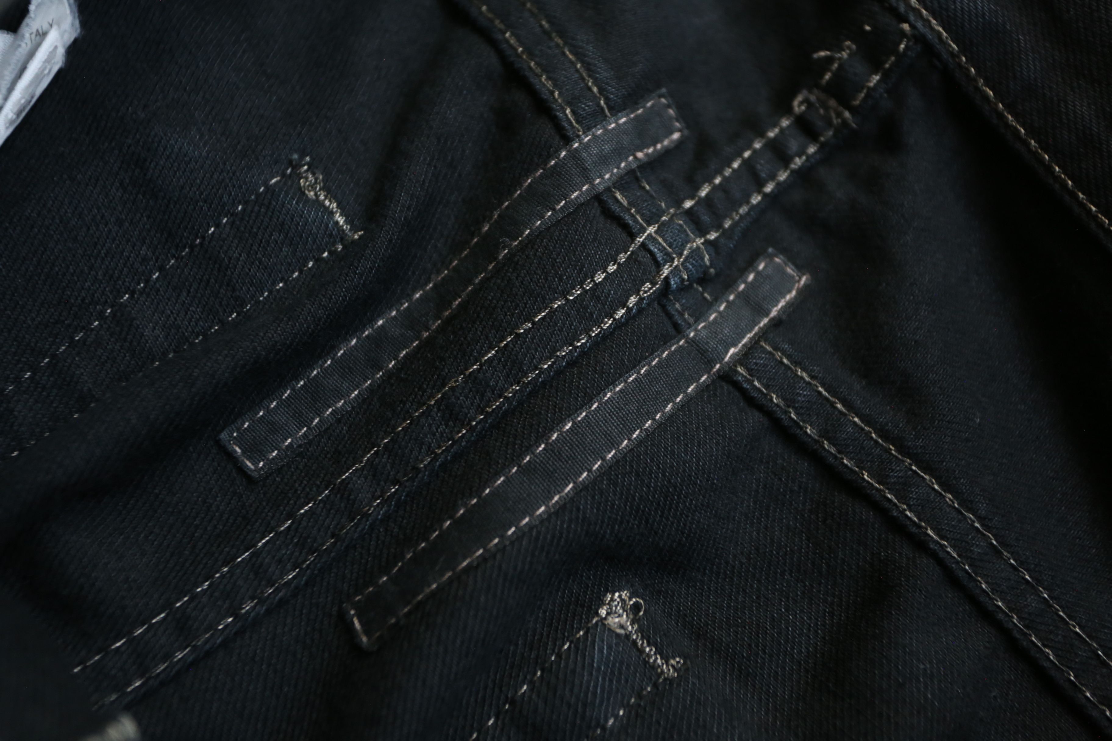 Rick Owens Drkshdw RO DRKSHDW - Detroit Cut Deconstructed Waxed Denim Jean Size US 30 / EU 46 - 6 Thumbnail