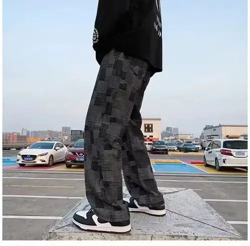 Other Pants Black Baggy Jeans Men Fashion Retro Casual Size US 27 - 1 Thumbnail