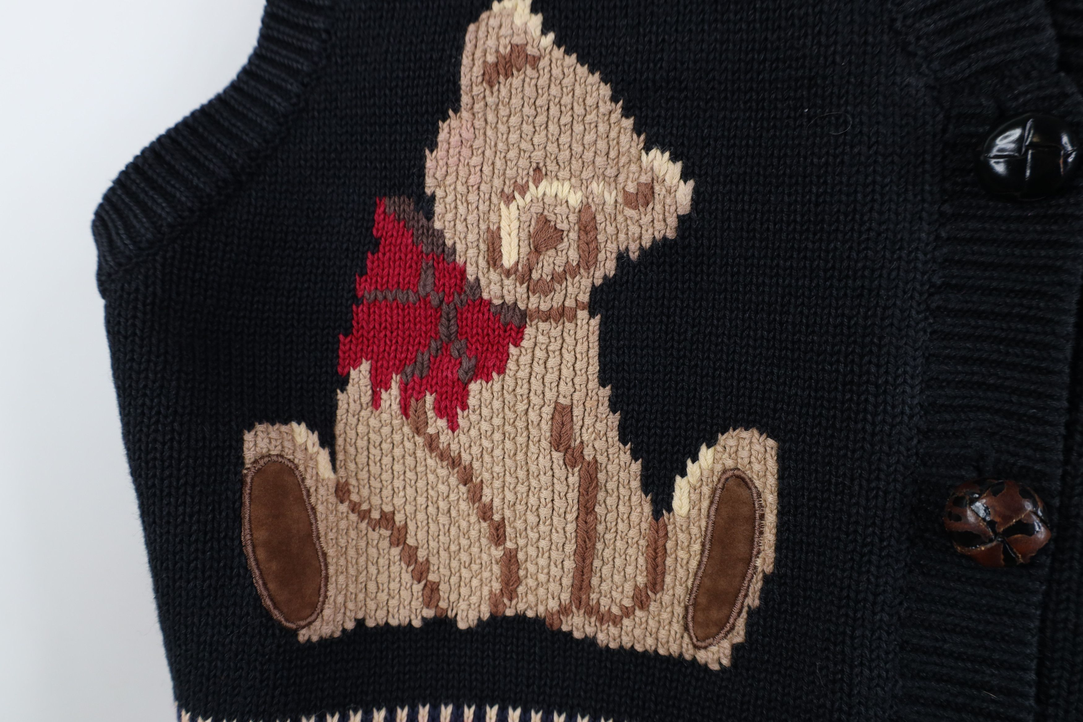 Vintage Vintage 90s Streetwear Fair Isle Teddy Bear Knit Vest Size M / US 6-8 / IT 42-44 - 5 Thumbnail
