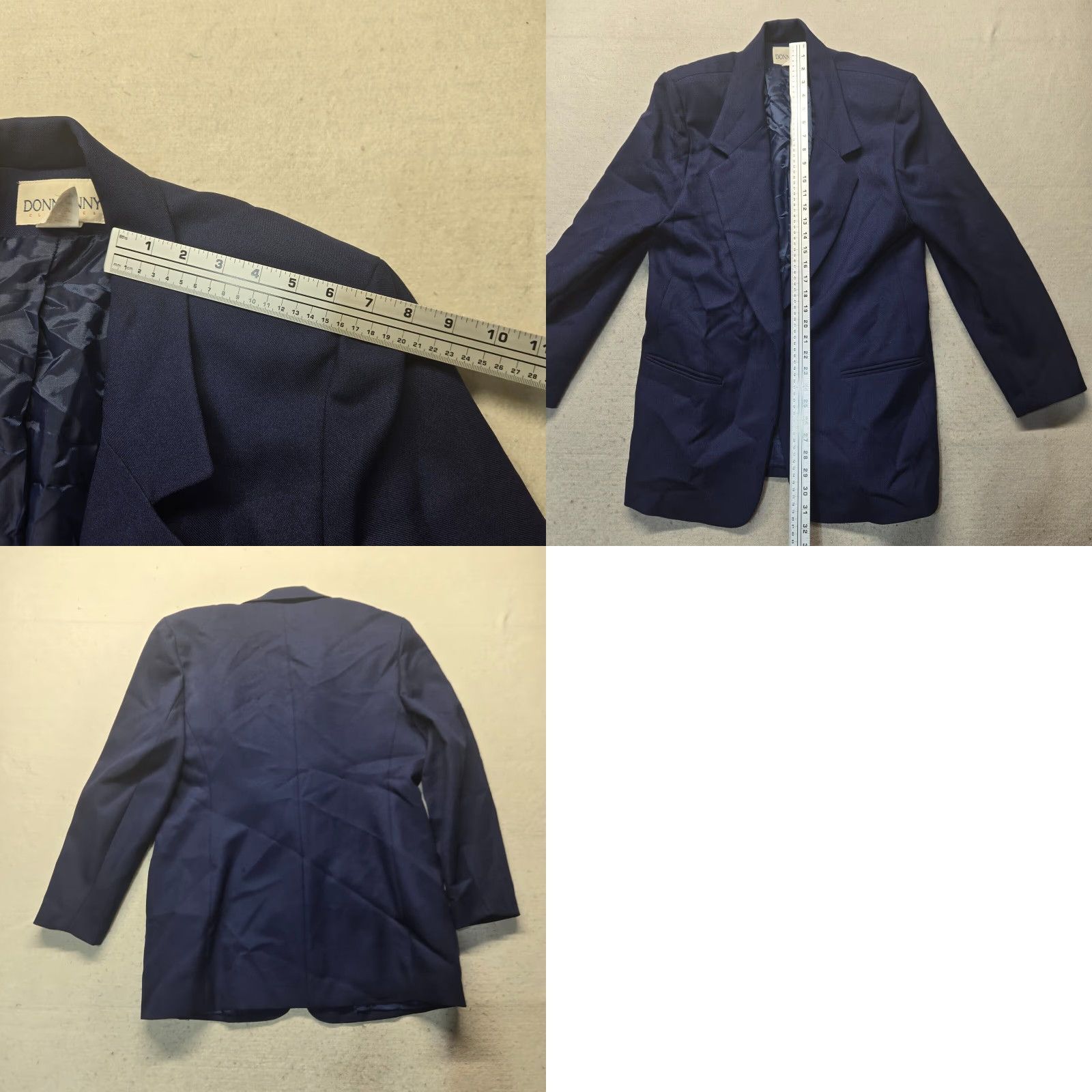 Vintage Donnkenny Classics Jacket Blazer Navy Blue Adult Women's Size 14 Size XL / US 12-14 / IT 48-50 - 8 Thumbnail