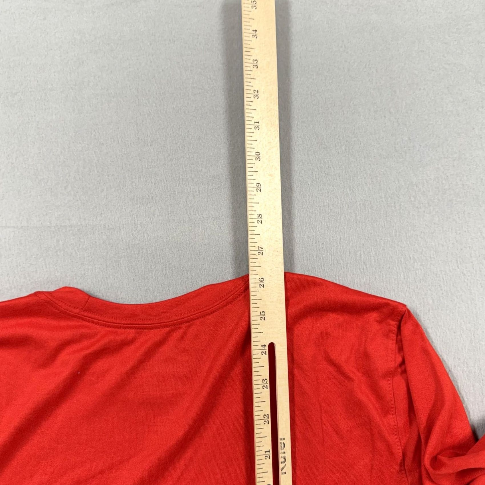 Nike Nike Dri-FIT Shirt Mens Small Red Long Sleeve Logo College 90s? Size US S / EU 44-46 / 1 - 6 Thumbnail