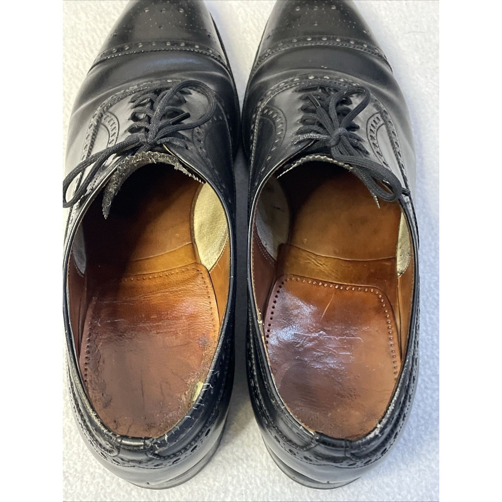 Church's Vtg Church’s Diplomat Black Semi-Brogue Oxford 3-City London Size US 11 / EU 44 - 20 Thumbnail