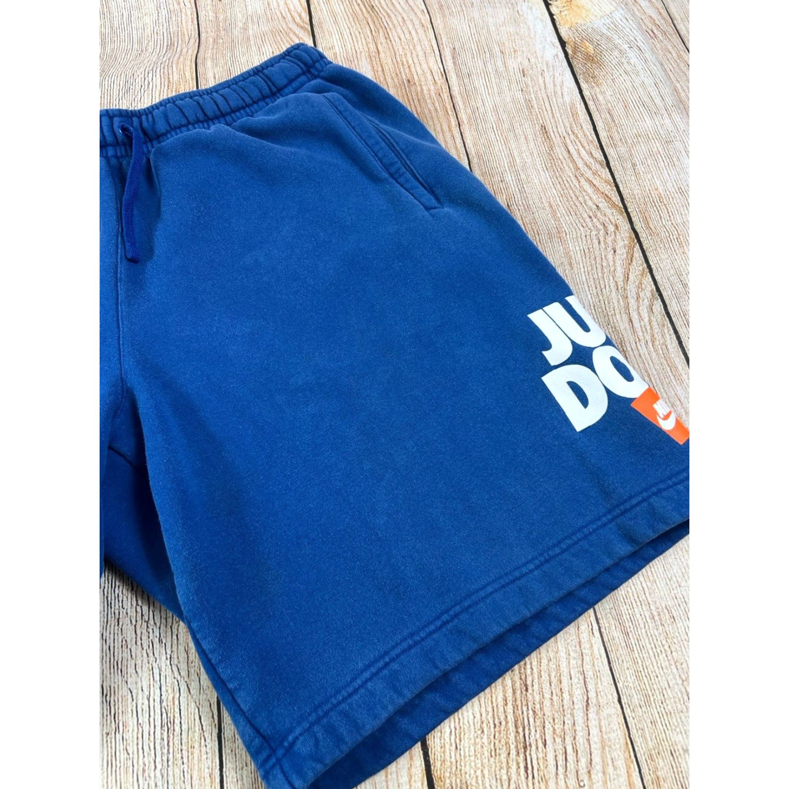 Nike VINTAGE Nike JDI Fleece Sweat Shorts Mens Blue L AR2865-438 Size US 33 - 3 Thumbnail