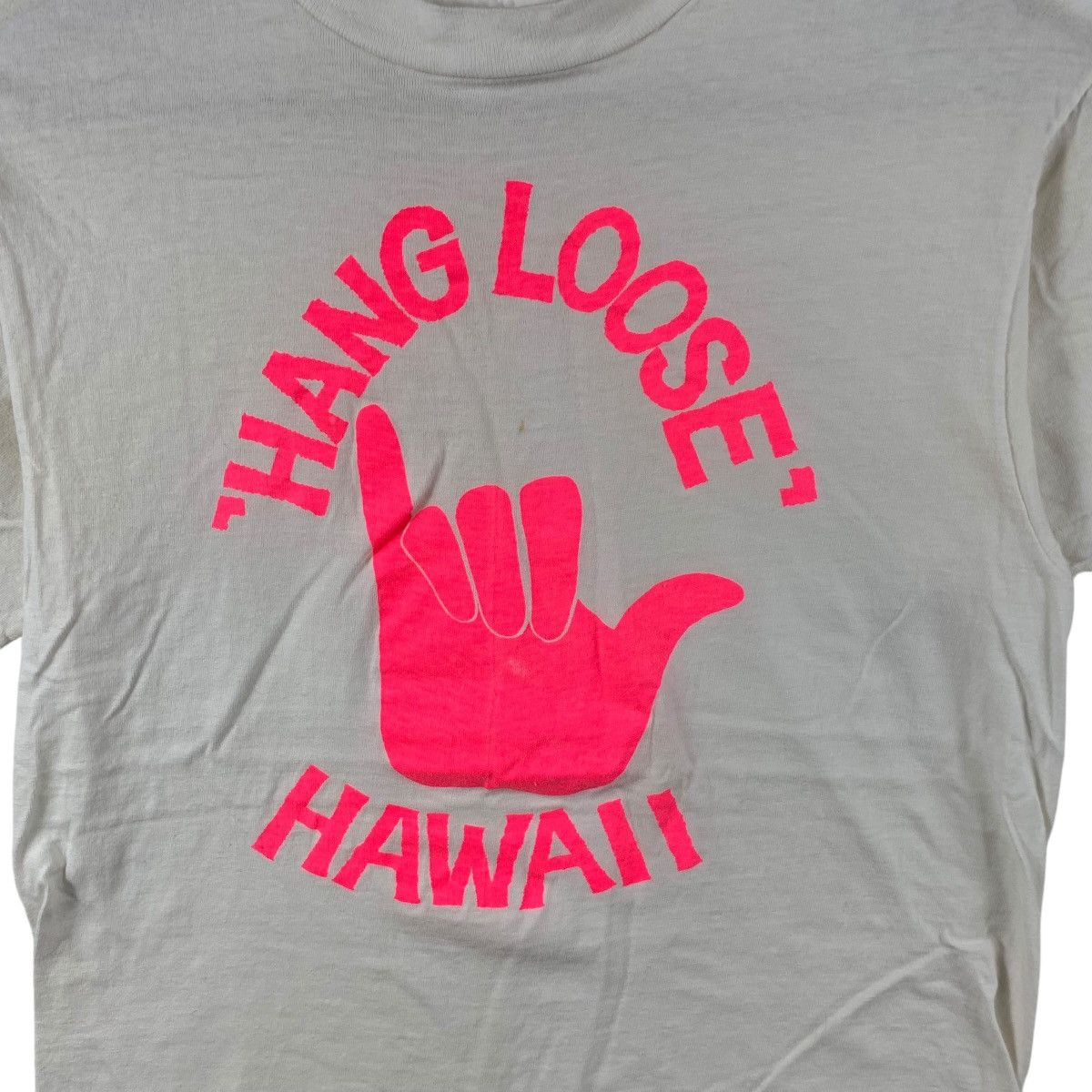 Vintage Vintage 90’ HAWAII HANG LOOSE Hand Gesture Symbol Tee Shirt Size US M / EU 48-50 / 2 - 4 Thumbnail