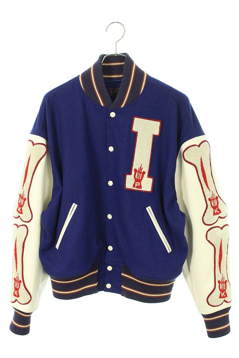 image of Kapital Wool Varsity Jacket in Navy, Men's (Size Small)