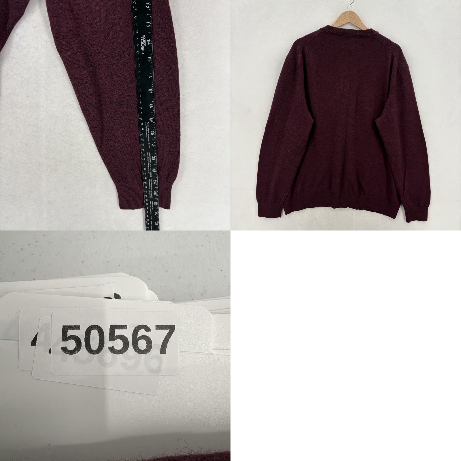 UNTUCKit UNTUCKit Sweater Mens 2XL Purple Merino Wool Henley Knit Pullover Crew Neck Casual Festive Modern Look Size US XXL / EU 58 / 5 - 8 Thumbnail