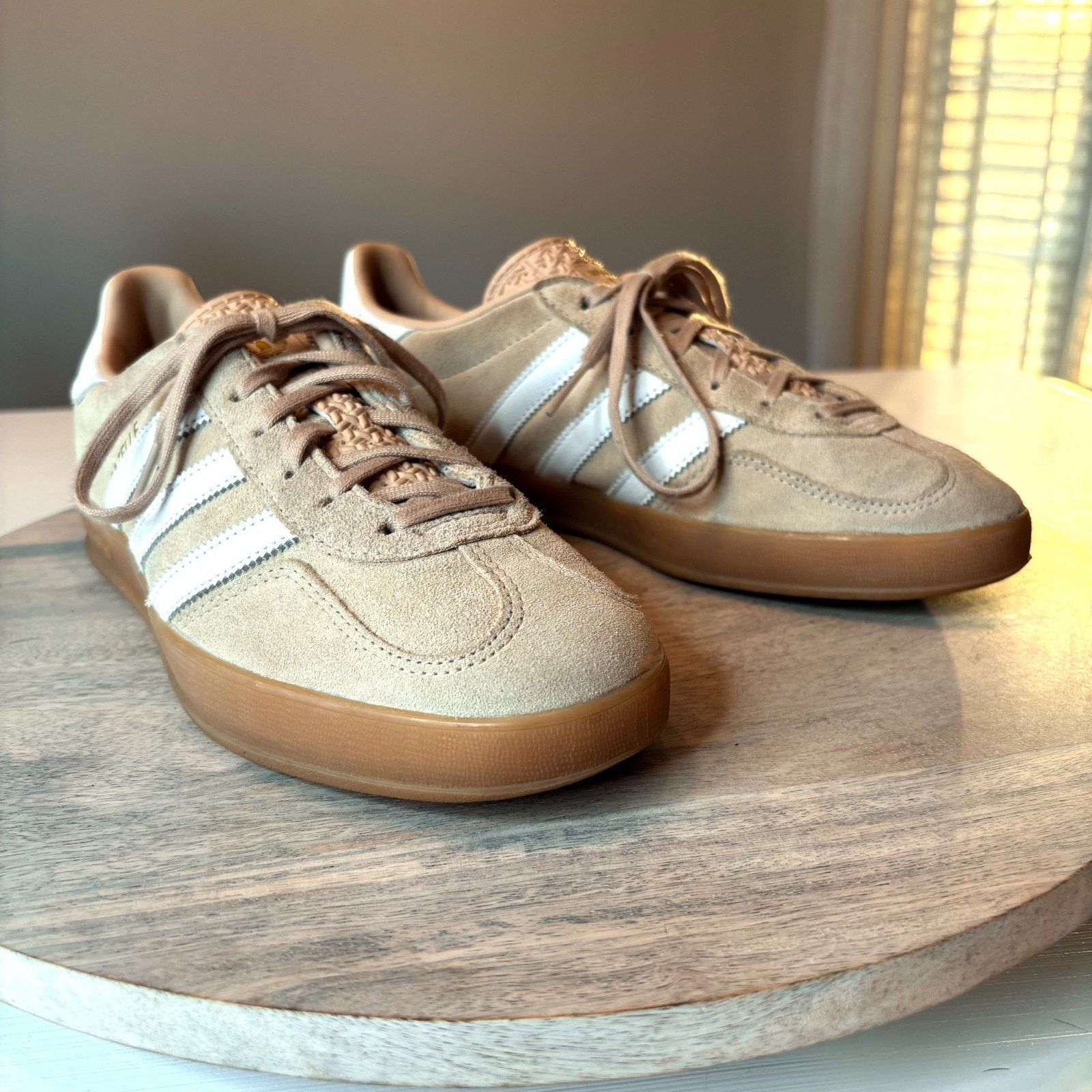 Adidas Adidas Gazelle Beige Gum Suede Sneakers Women's Shoes Sz 8 Size US 8 / IT 38 - 1 Thumbnail