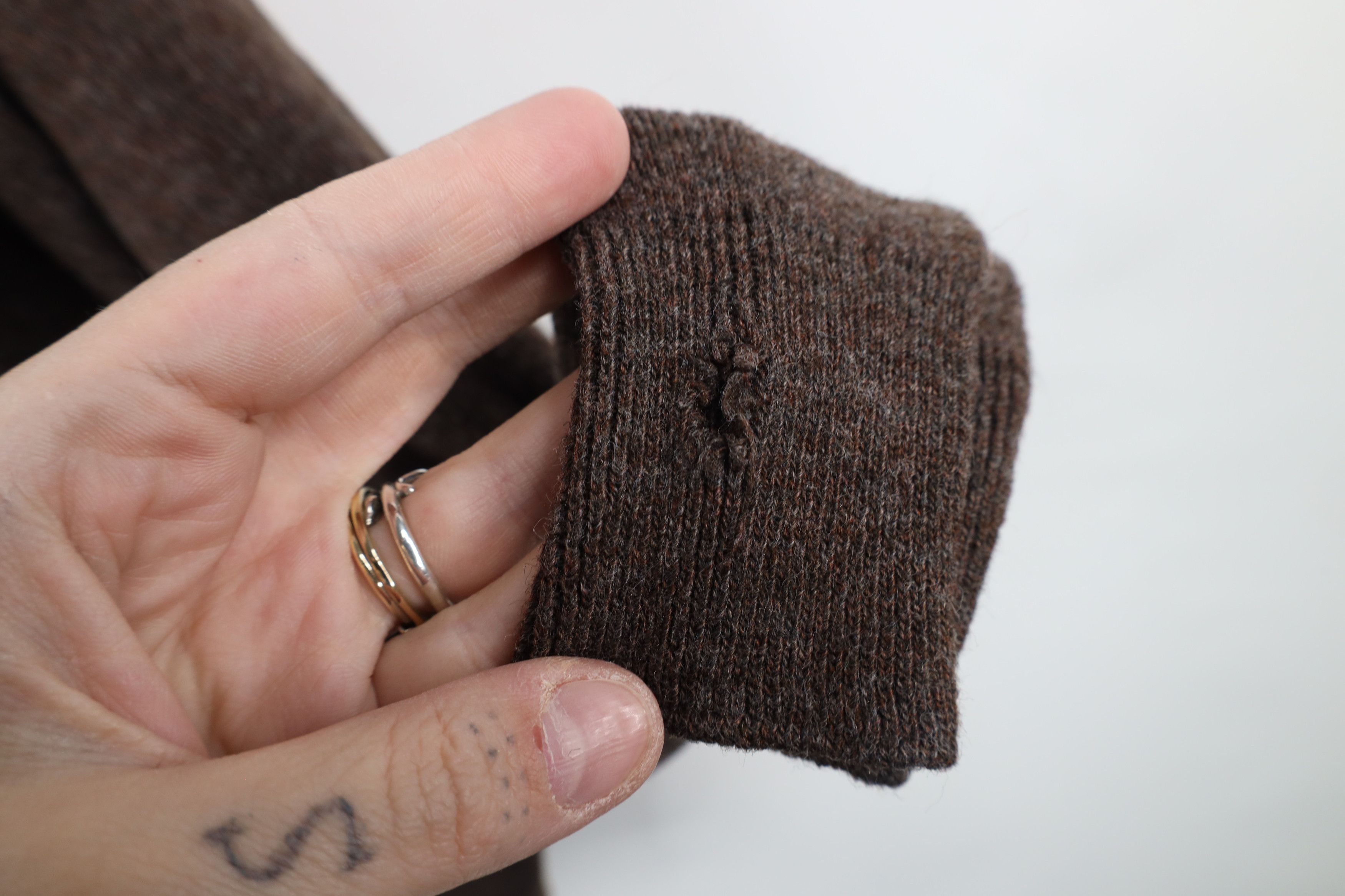 Vintage Vintage 70s Streetwear Blank Knit V-Neck Sweater Brown USA Size US XL / EU 56 / 4 - 6 Thumbnail
