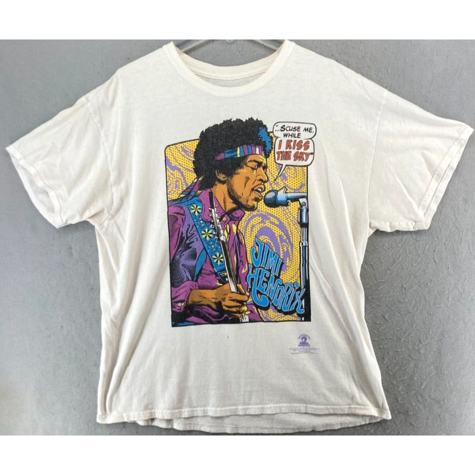 Liquid Blue VINTAGE Liquid Blue Jimi Hendrix Band T-Shirt XL White Graphic Print Men 80s Rock Music Size US XL / EU 56 / 4 - 2 Thumbnail