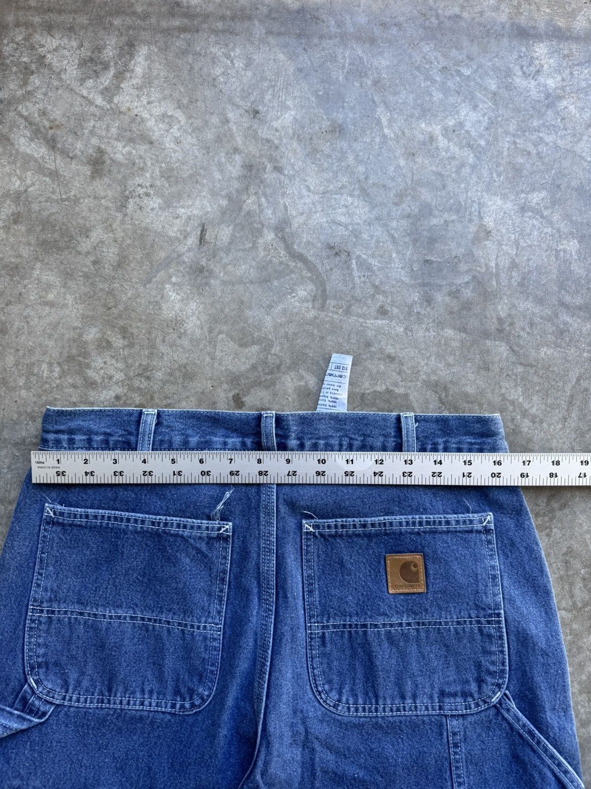 Carhartt Vintage 90s/00s Carhartt Dark Wash Carpenter Workwear Denim Size US 32 / EU 48 - 4 Thumbnail