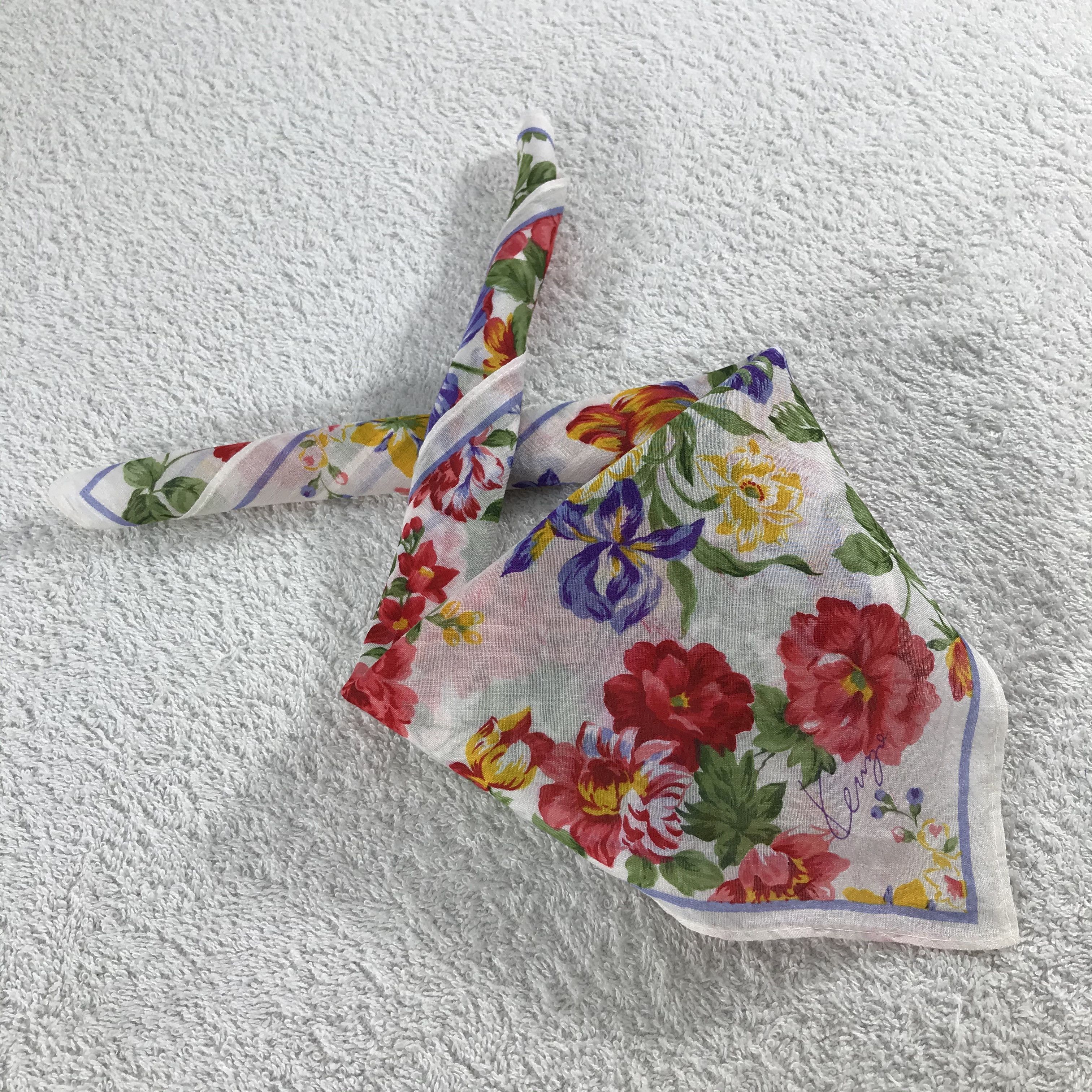 Kenzo × Vintage Kenzo Bandana / Handkerchief / Neckerchief - S096 Size ONE SIZE - 4 Thumbnail