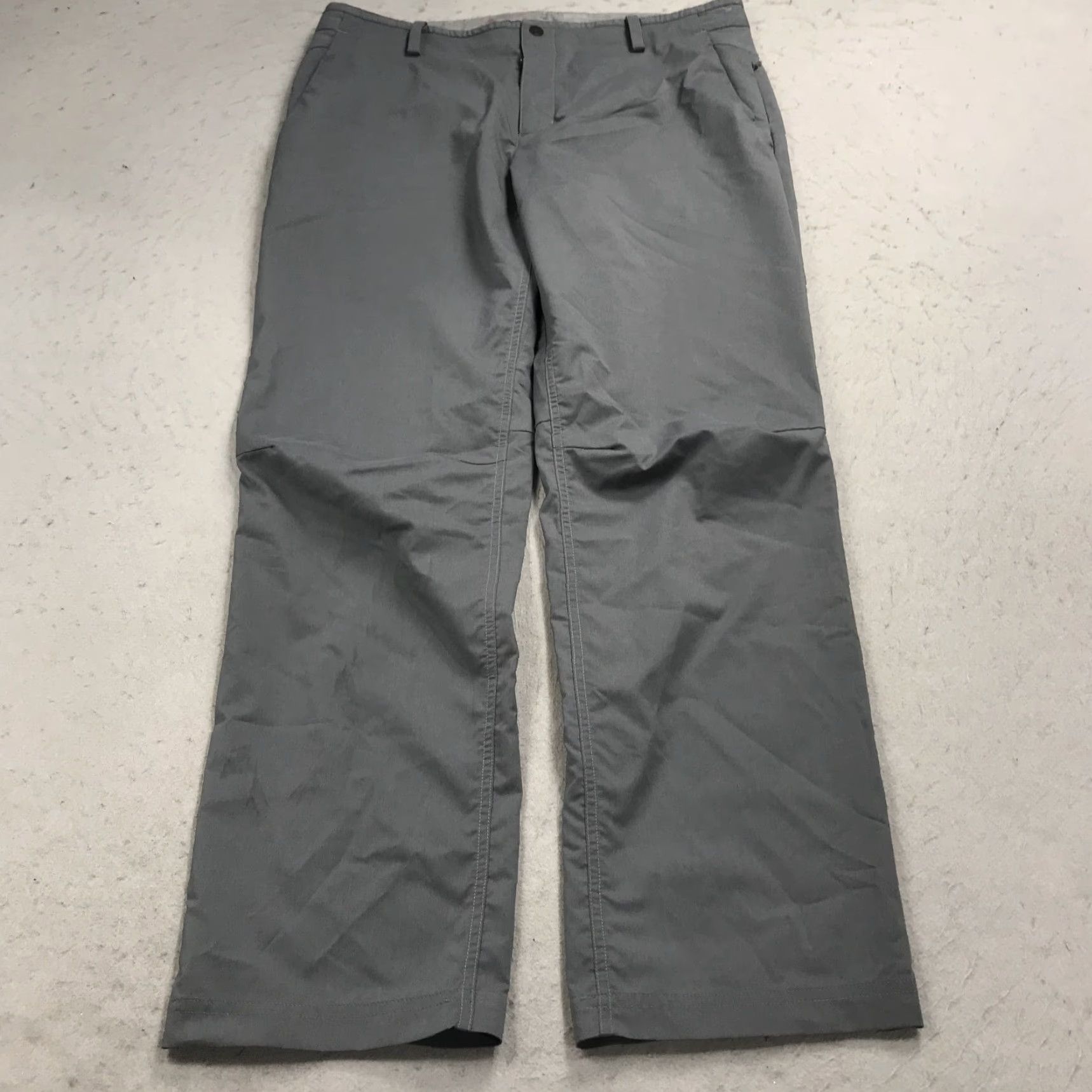 Nike Nike Pants Mens 35x32 Gray Chino Sports Regular Stretch Waist 35 Inseam 32 Logo Zipper Button Nike Size US 35 - 2 Thumbnail