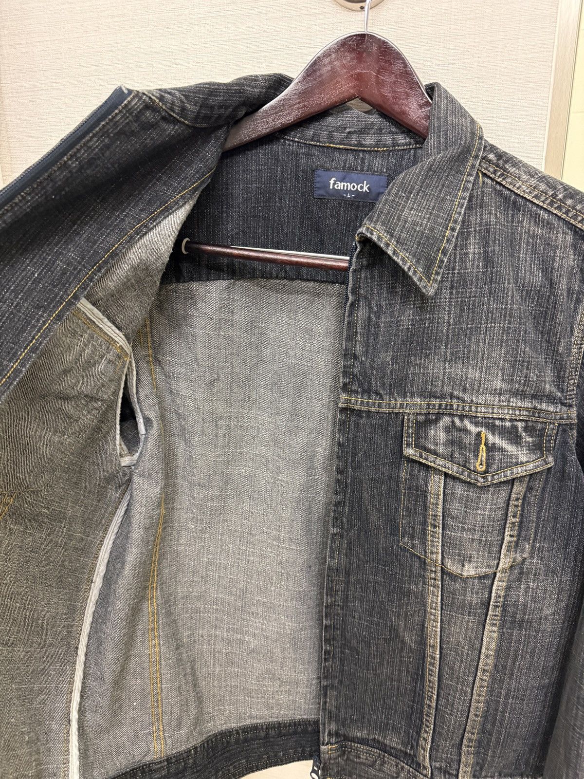 Japanese Brand 2000s famock japan indigo wash denim jacket y2k style Size US L / EU 52-54 / 3 - 4 Thumbnail