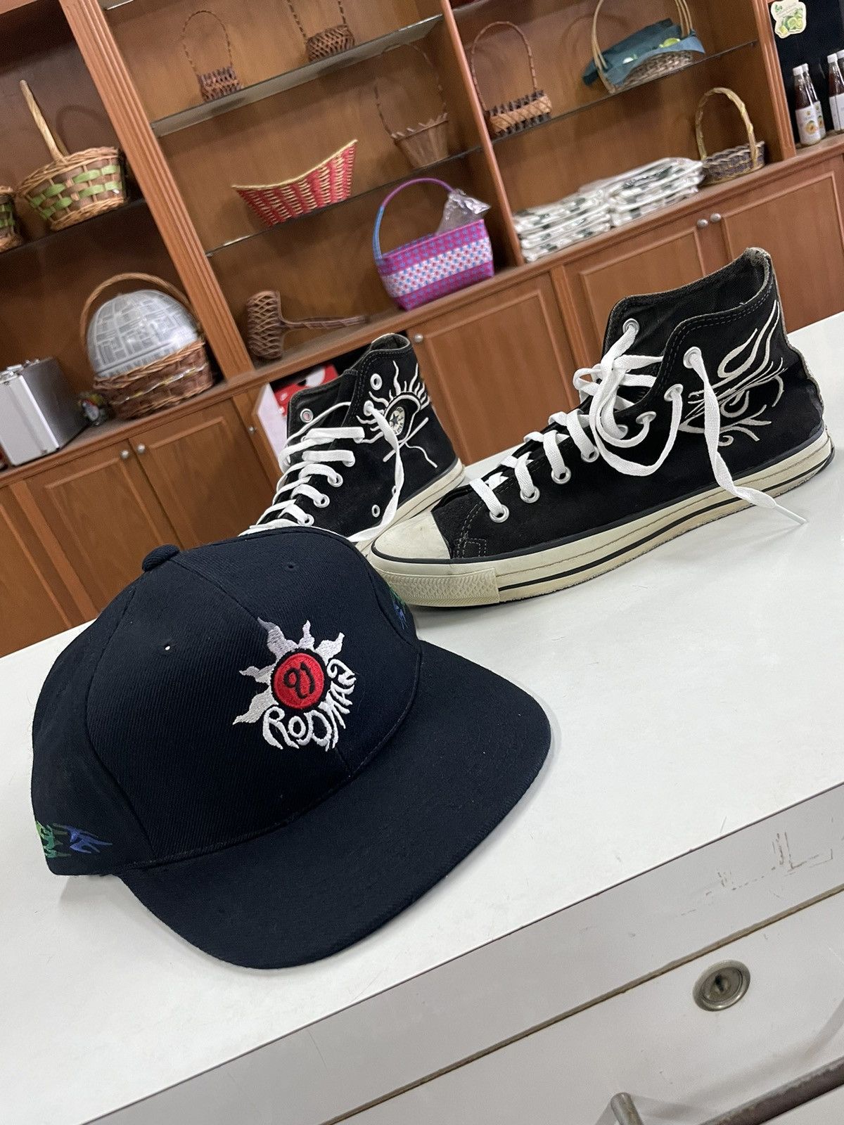 Converse × NBA × Vintage Vintage 90s Converse Dennis Rodman Snapback |  Grailed