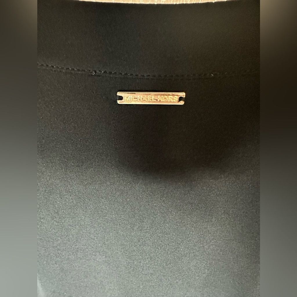Michael Kors Michael by Michael Kors Black 3/4 Sleeve Lace-up Top Size S / US 4 / IT 40 - 6 Thumbnail