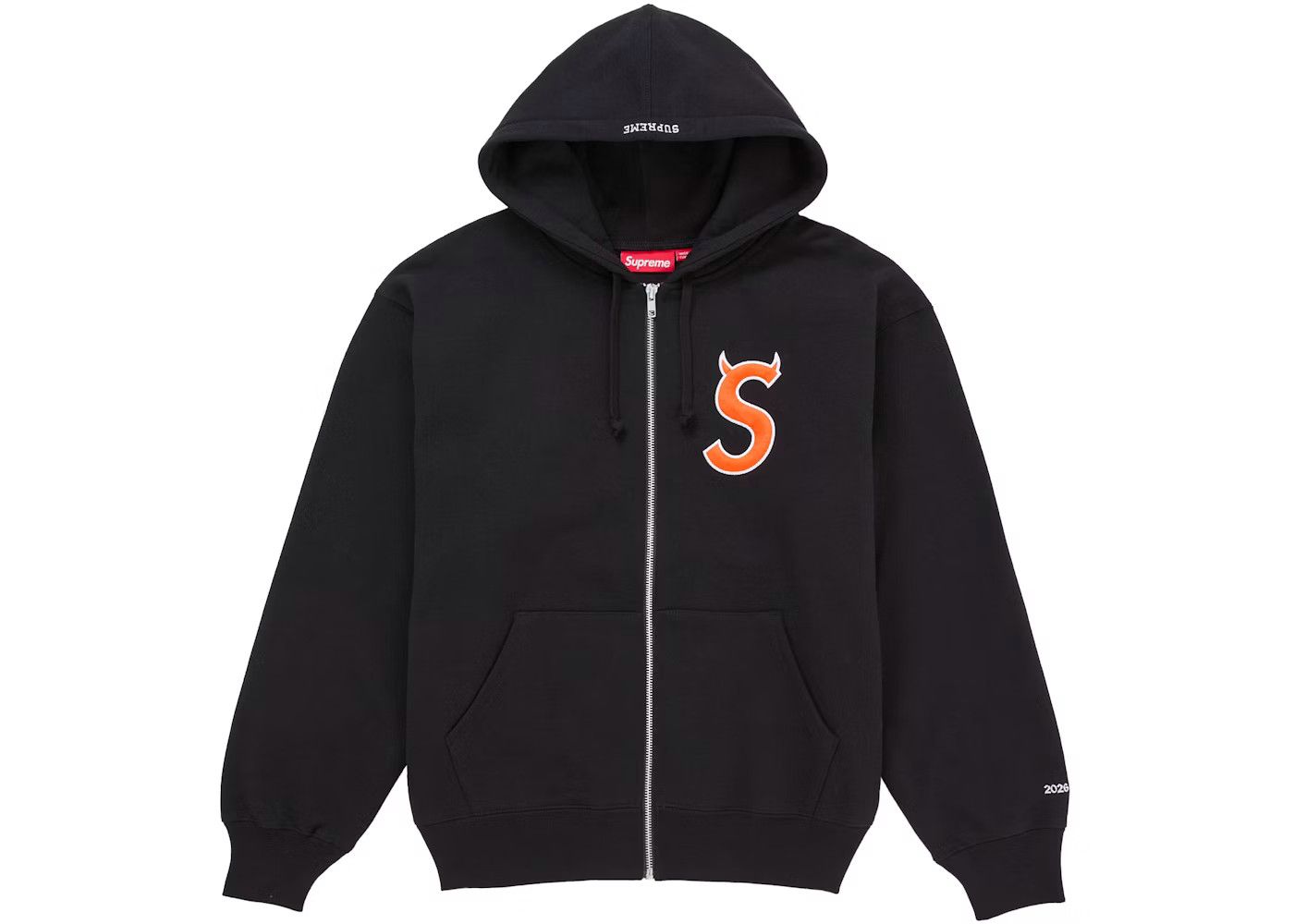 Supreme Supreme 14FW USA 3M Reflective Logo Thermal Zip Up Hoodie