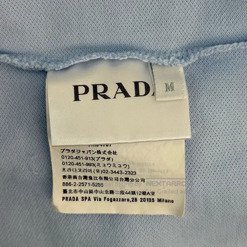 Prada Prada Light blue classic rubber logo short-sleeved polo sh Size US M / EU 48-50 / 2 - 5 Thumbnail
