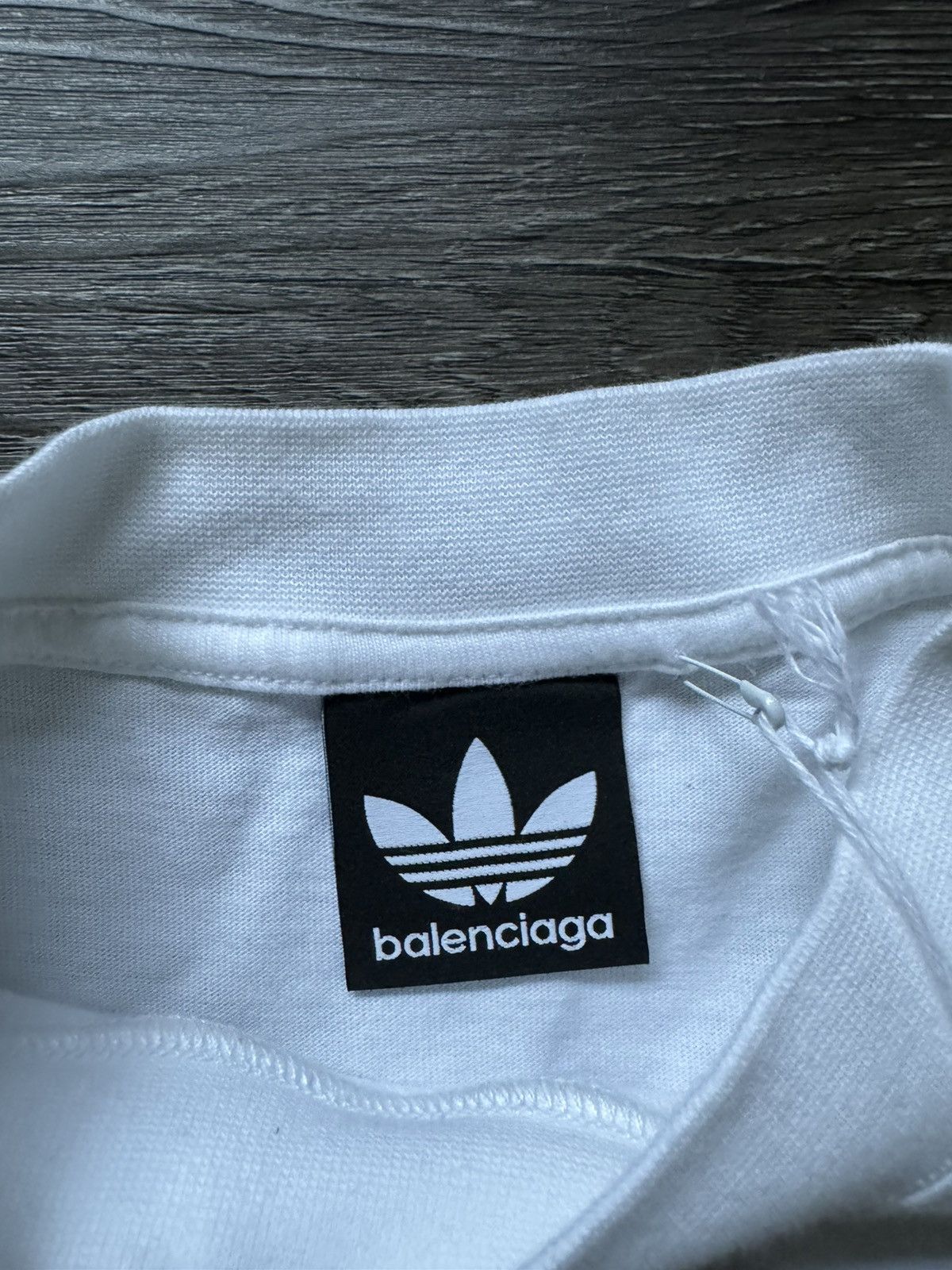 Adidas × Balenciaga Balenciaga Adidas White Big Logo T shirt Oversized Size US XL / EU 56 / 4 - 4 Thumbnail