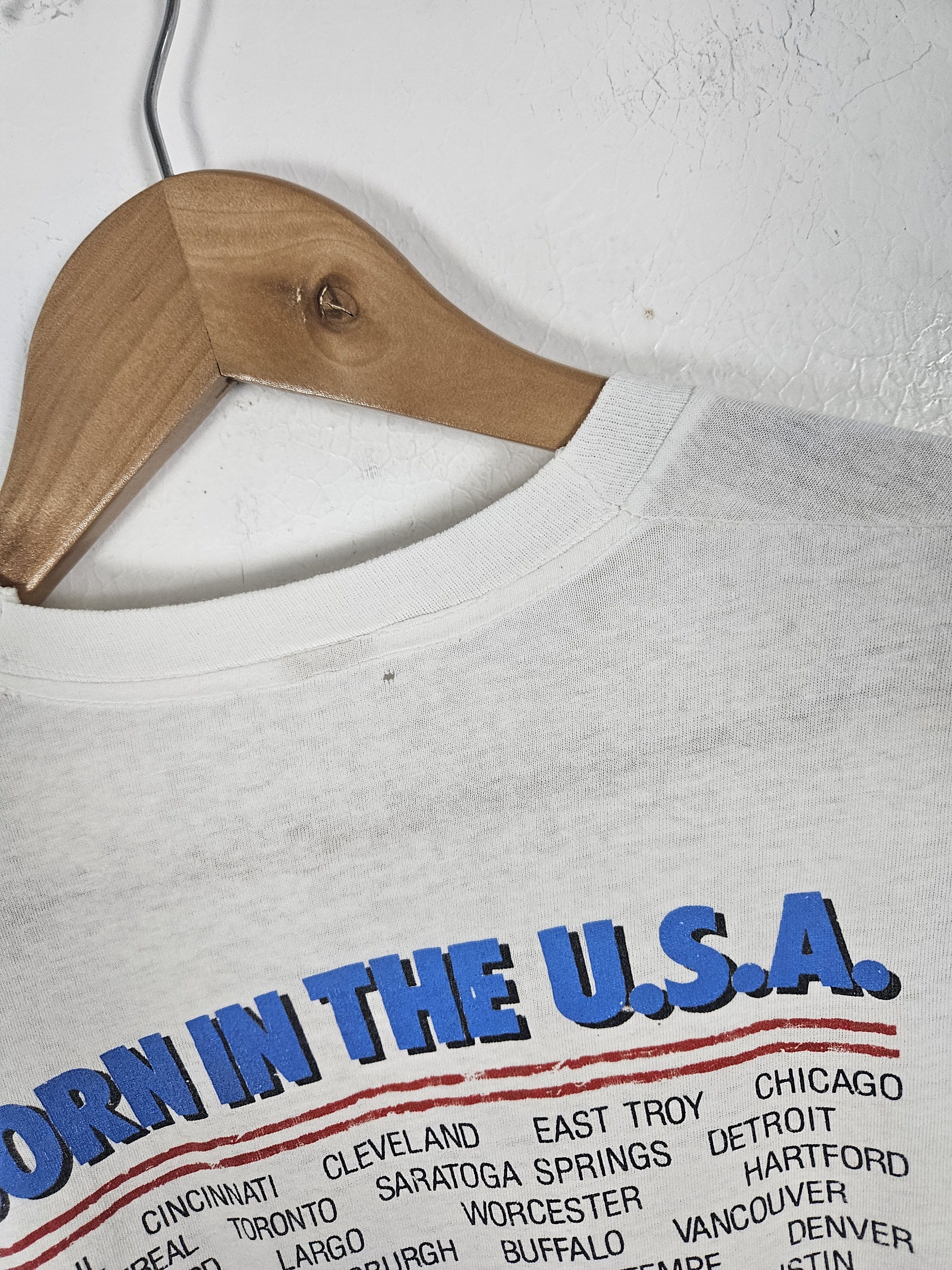 Band Tees Vintage 1985 Bruce Springsteen Tour T-Shirt Born in the USA Size US S / EU 44-46 / 1 - 5 Thumbnail