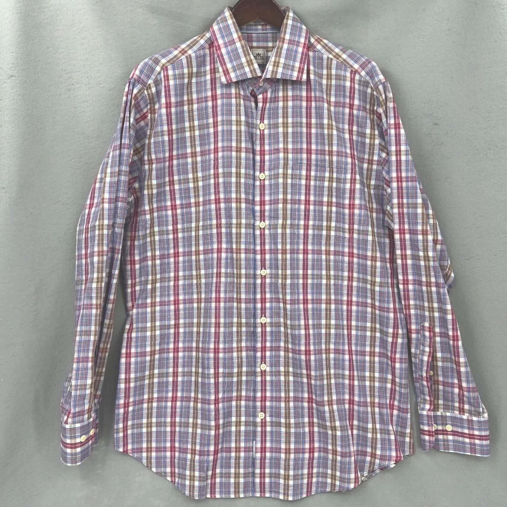 Peter Millar VINTAGE Peter Millar Shirt Men Large Plaid Collared Button Up Casual Business Preppy Dad Size US L / EU 52-54 / 3 - 2 Thumbnail