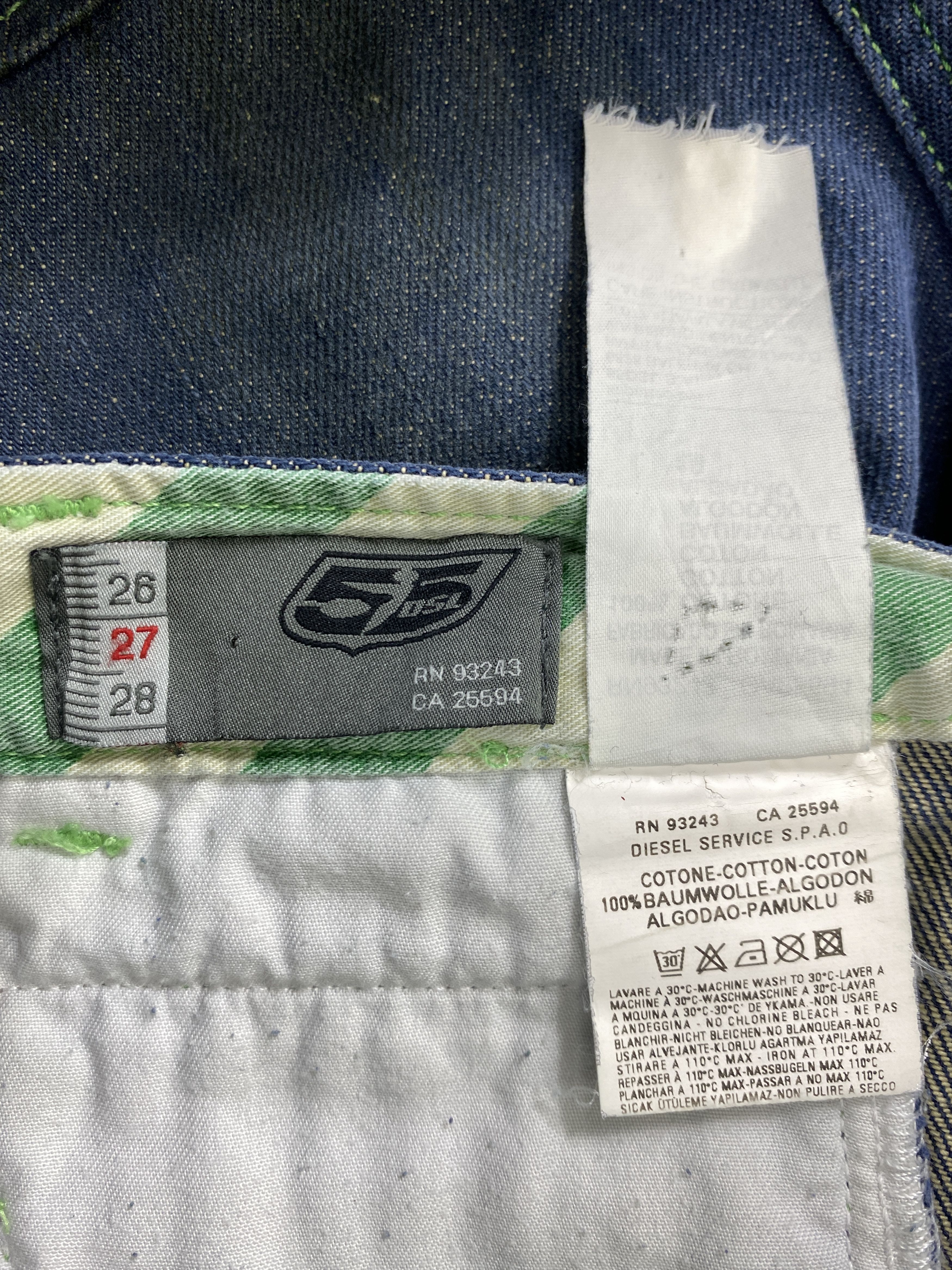 Japanese Brand Dirty Blue 55 DSL Flare Jeans 29x31.5 Denim - JN3257 Size US 29 - 11 Thumbnail