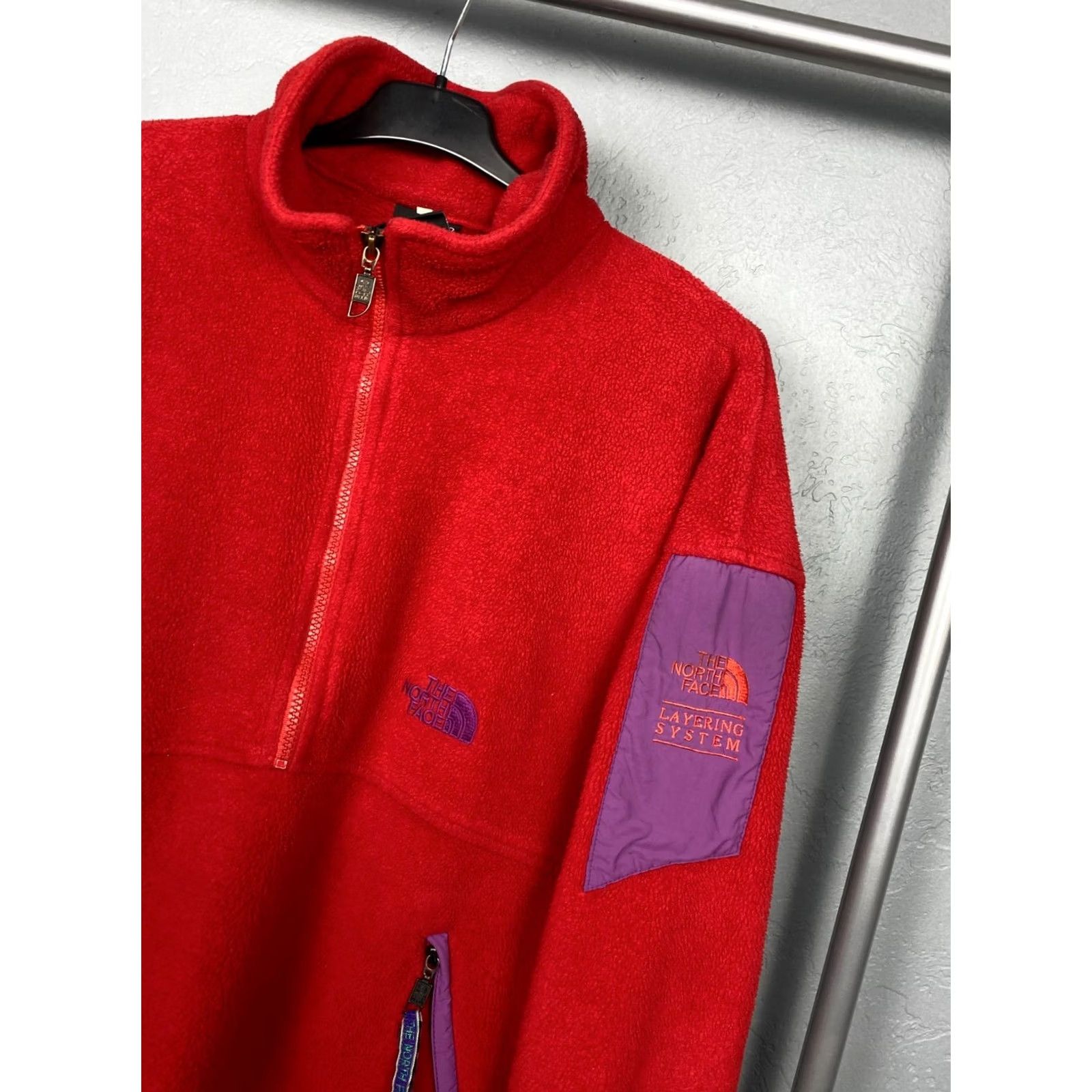 The North Face VINTAGE The North Face Jacket Mens L Red 90s Retro Fleece Size Size US L / EU 52-54 / 3 - 2 Thumbnail