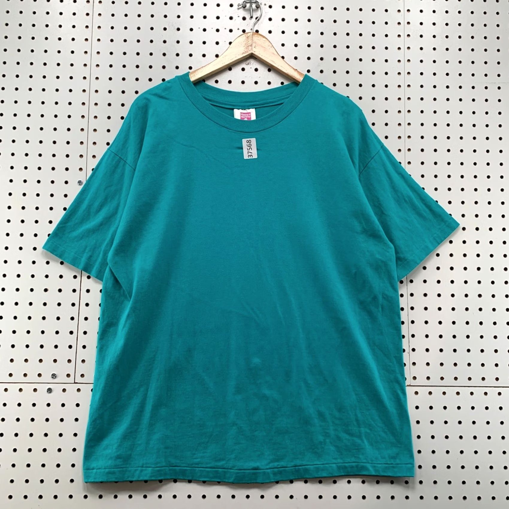 Hanes VINTAGE Hanes Shirt Womens L Green Teal USA Made Crew Neck Short Sleeve Pullover Size L / US 10 / IT 46 - 2 Thumbnail