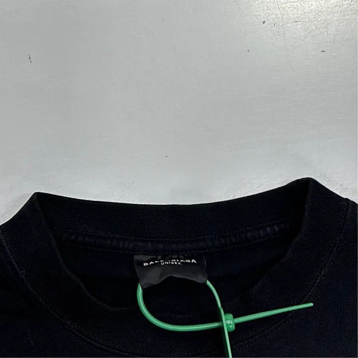 Balenciaga Balenciaga Balenciaga Logo Black Short Sleeve TShirt -2507 Size US XS / EU 42 / 0 - 2 Thumbnail