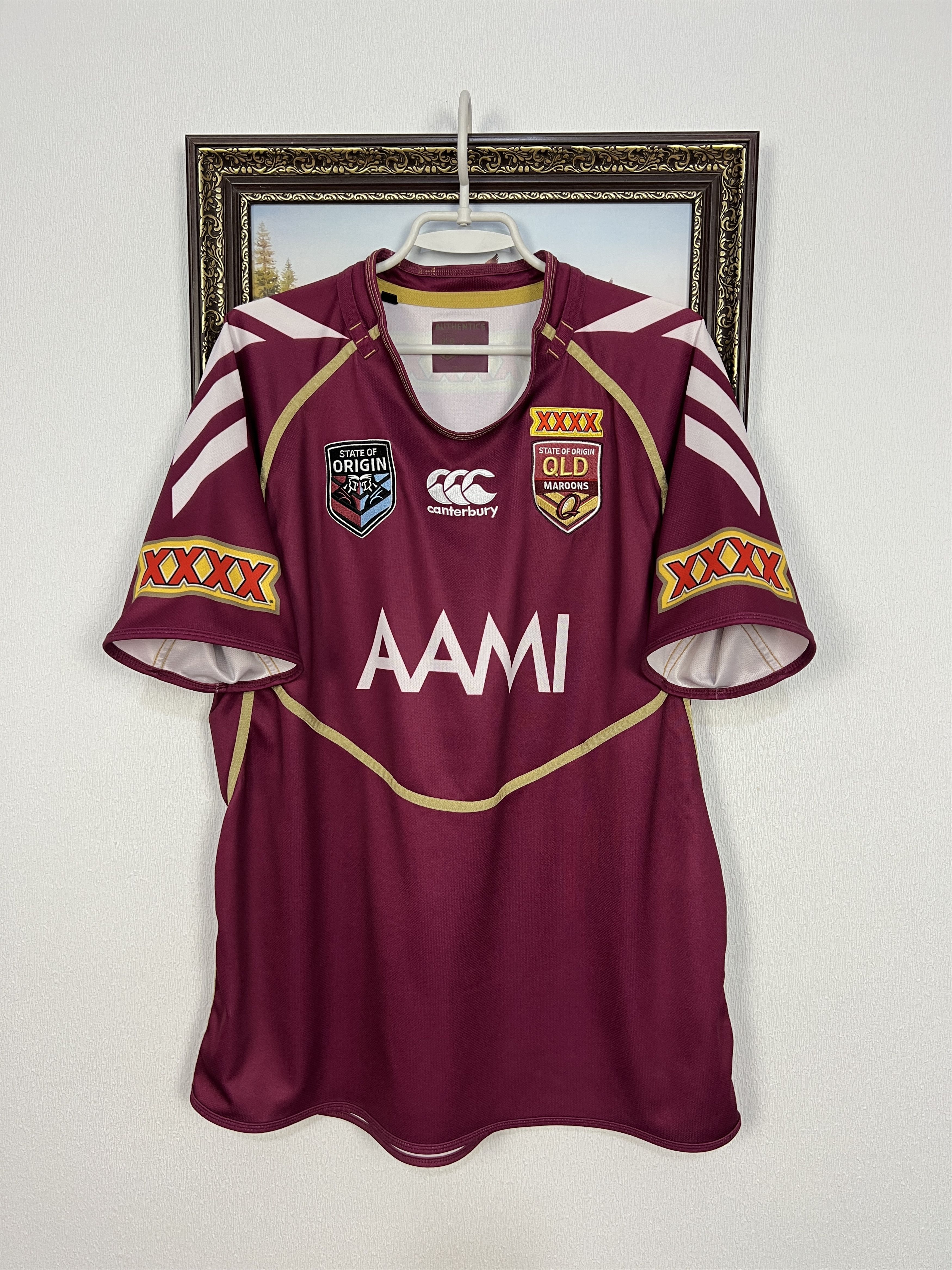 Canterbury of New Zealand Queensland Maroons Holden State Of Origin Canterbury Jersey Size US XL / EU 56 / 4 - 1 Thumbnail