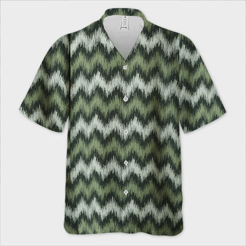 The Unbranded Brand × Vintage Zigzag Viscose Bowling Shirt | Graphic Shirt Size US S / EU 44-46 / 1 - 1 Thumbnail
