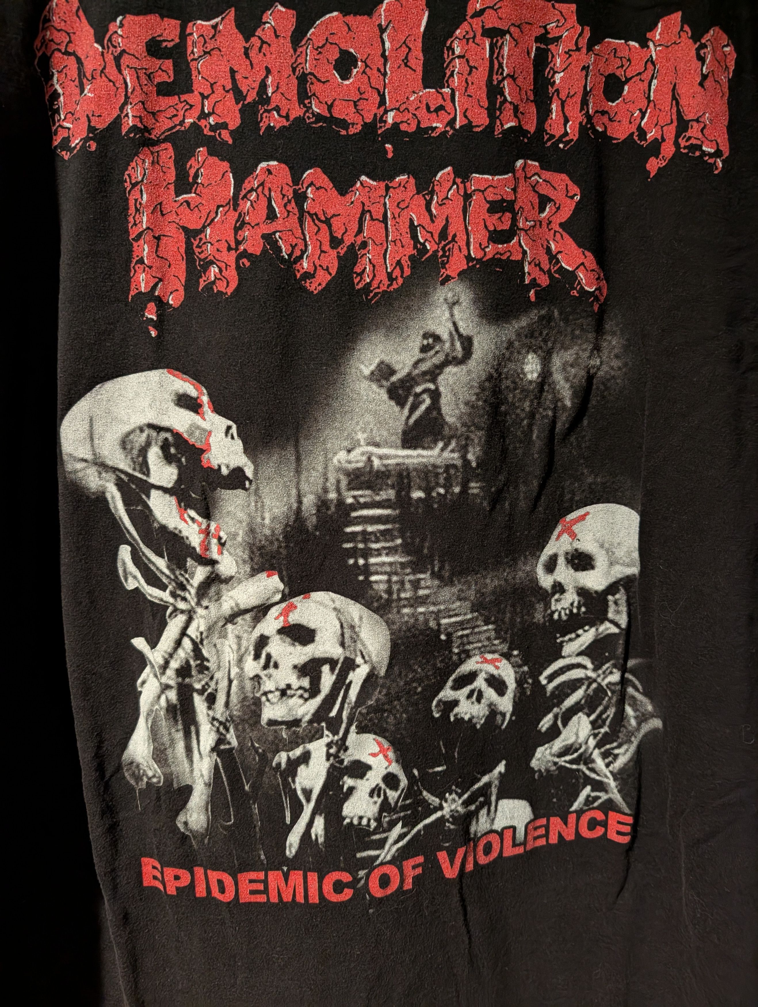 Band Tees Vintage 2010's Demolition Hammer Epidemic Violence T-Shirt Size US XXL / EU 58 / 5 - 2 Thumbnail