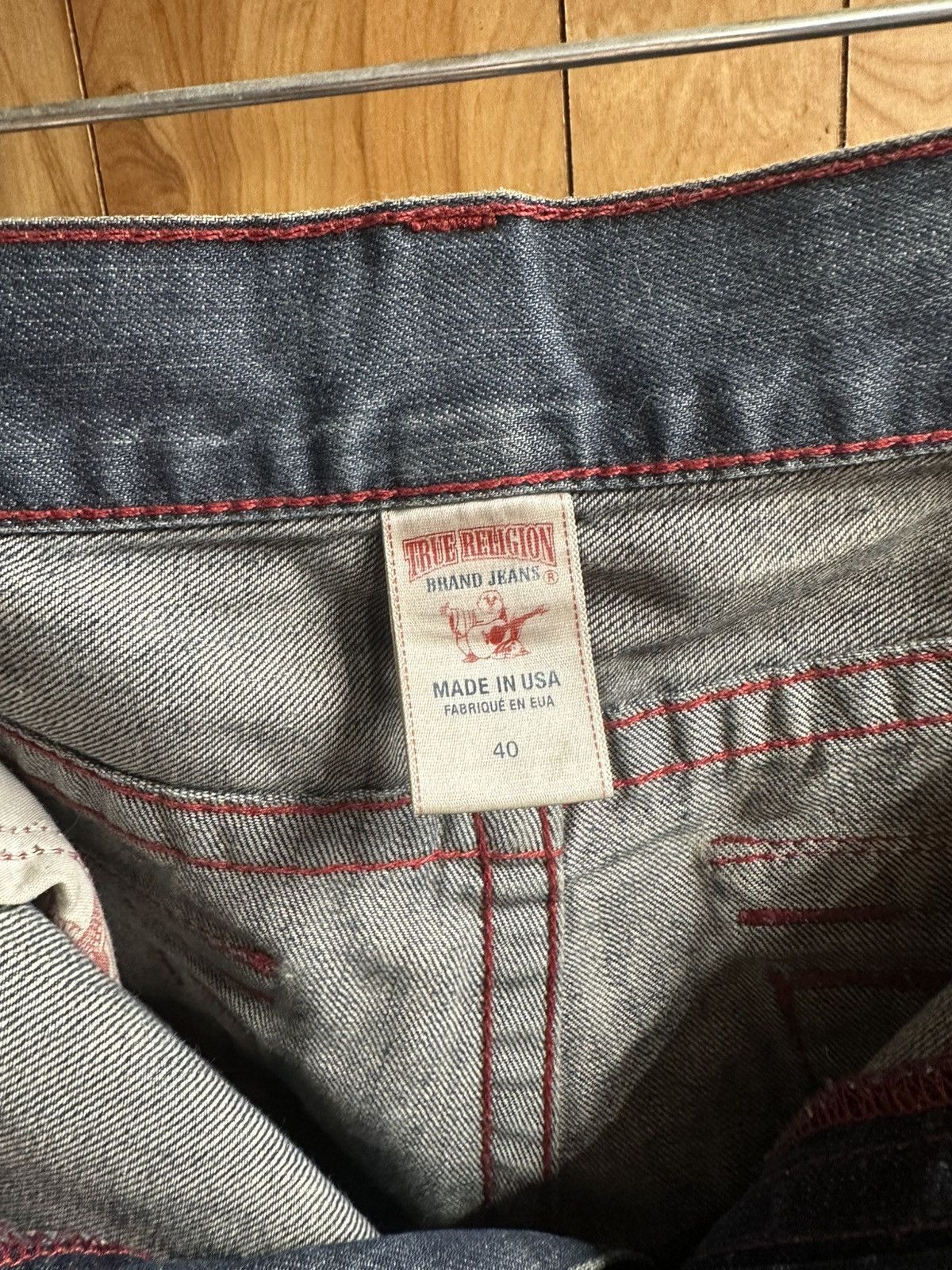 True Religion × Vintage True Religion Red Stitching Straight legged Jean Size US 40 / EU 56 - 8 Thumbnail