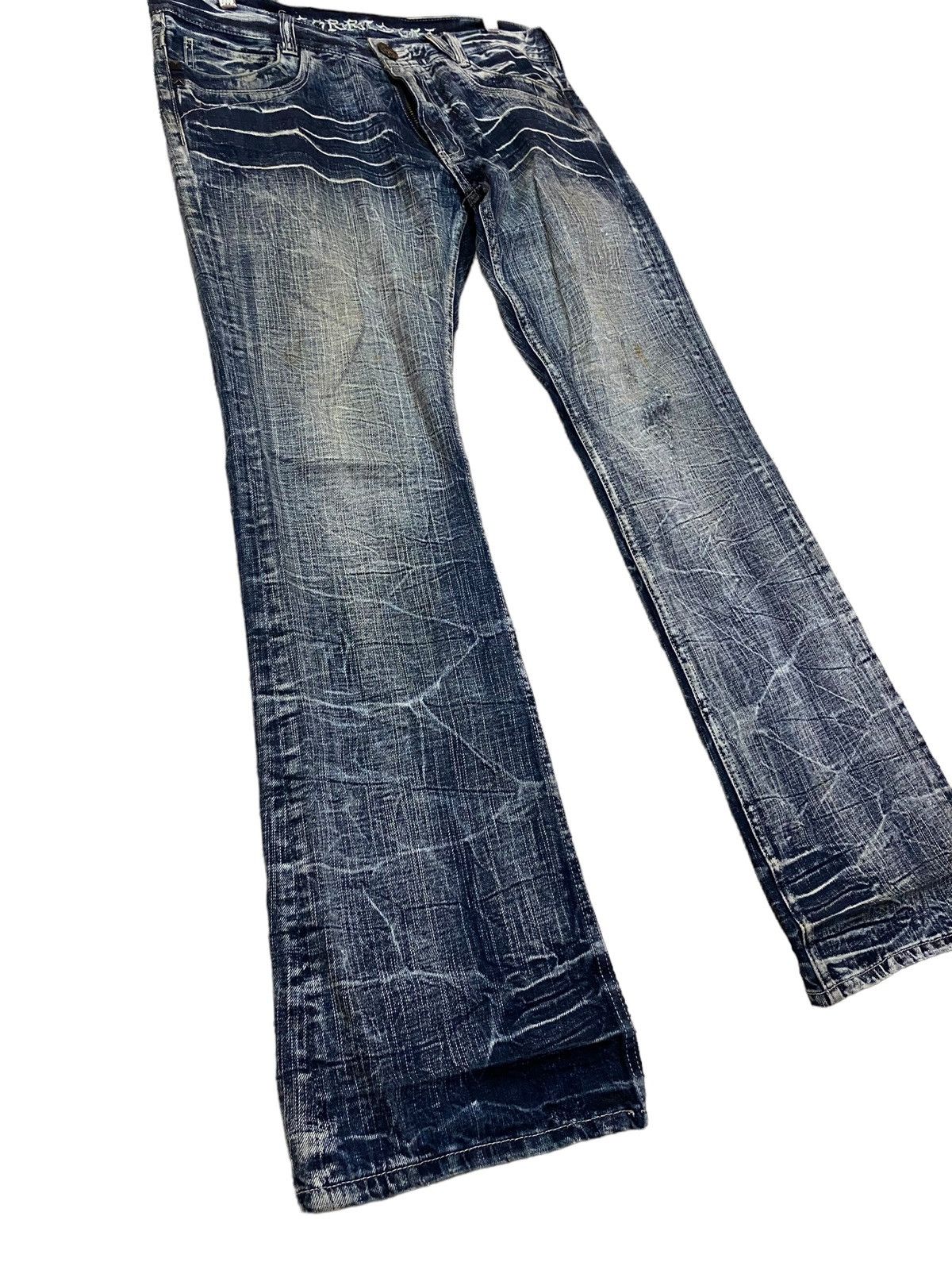 GOSTAR DE FUGA × If Six Was Nine × Japanese Brand Sorridere flared denim acidwash very rare Size US 36 / EU 52 - 2 Thumbnail