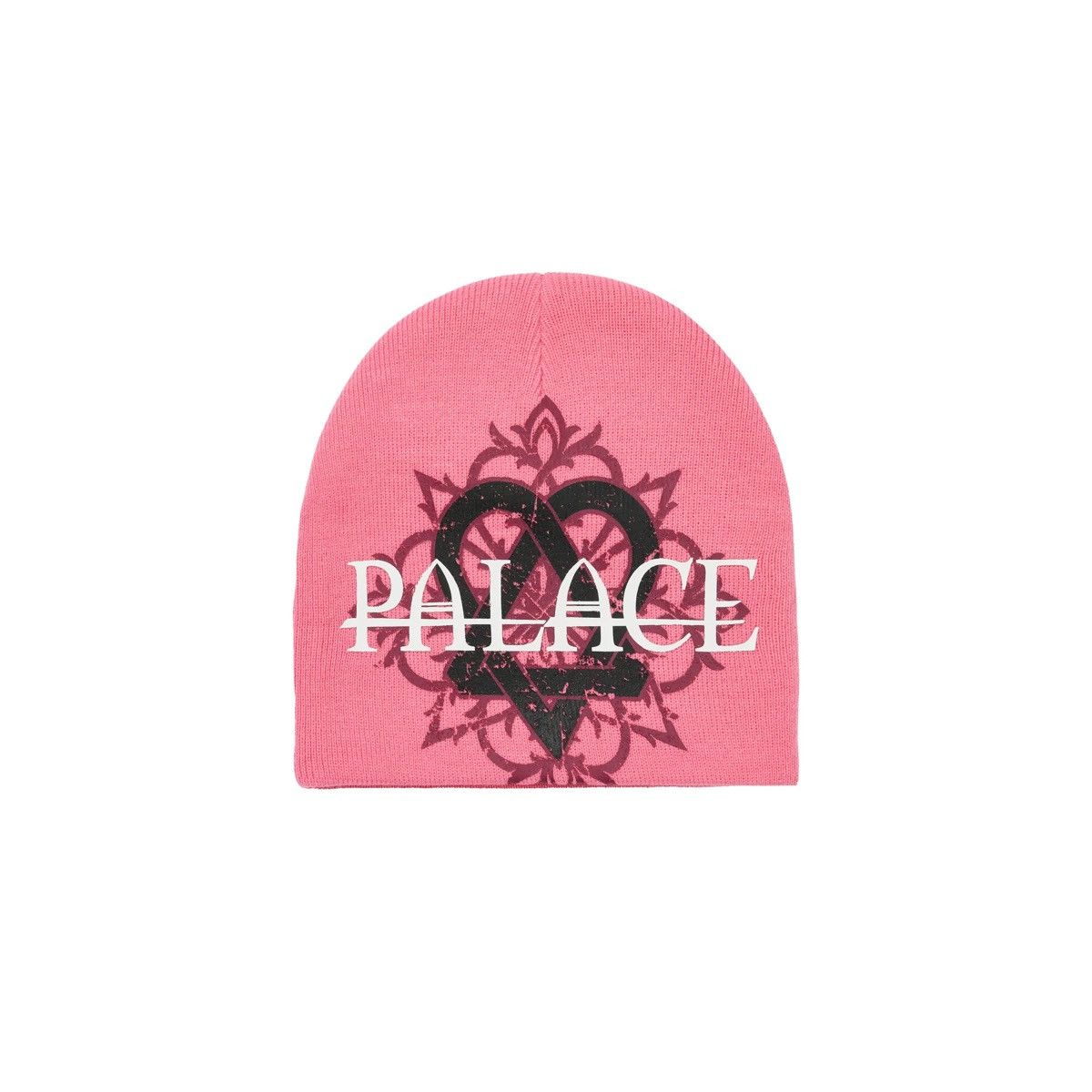 Palace Palace Tri-Gram Nein Cuff Beanie Pink Size ONE SIZE - 6 Thumbnail