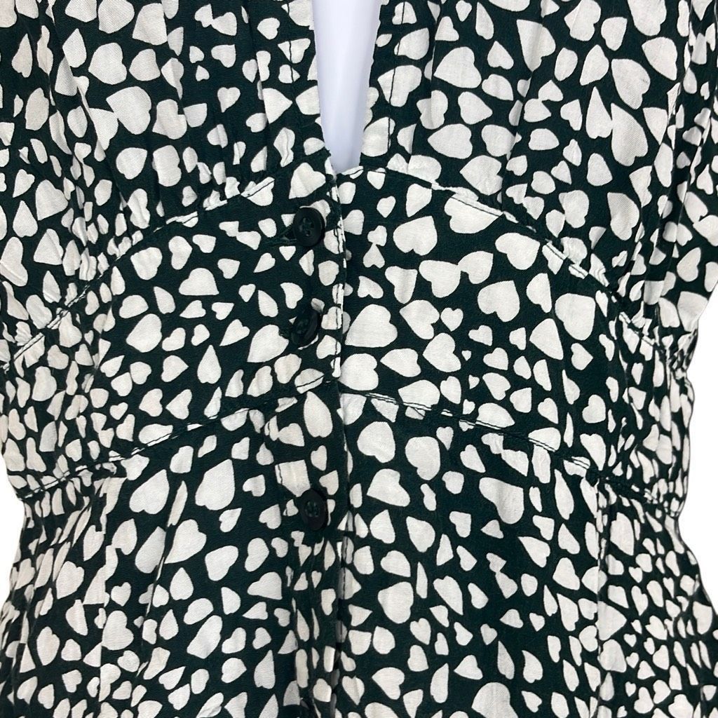Anthropologie Anthropologie Rue Stiic XS Green White Laguna Heart Print Bu Size XS / US 0-2 / IT 36-38 - 6 Thumbnail