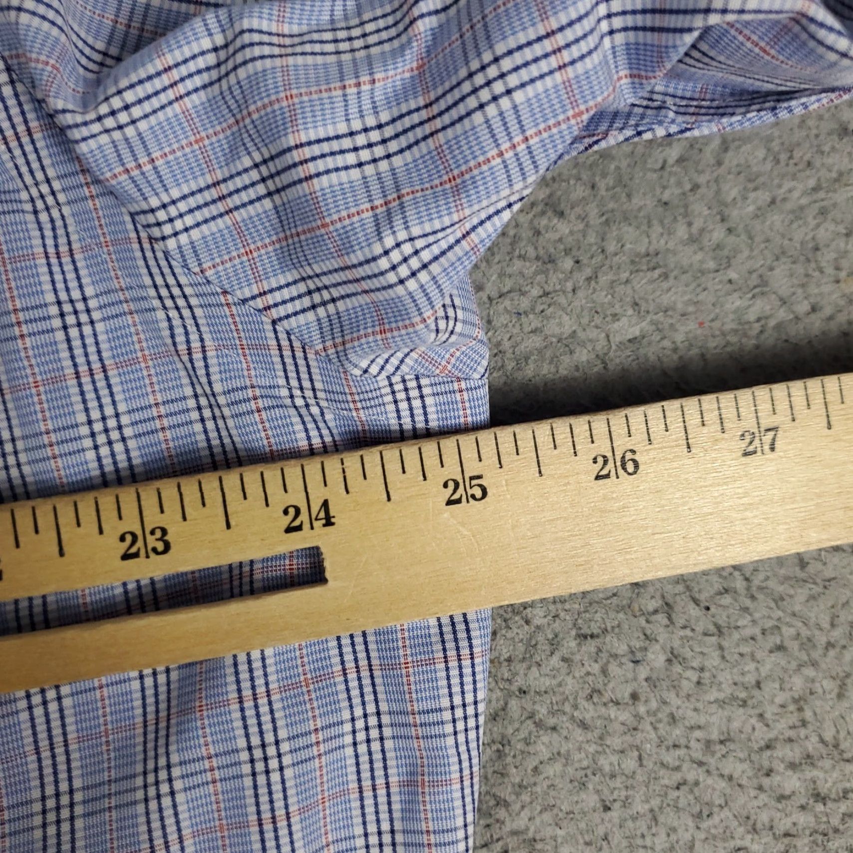 Brooks Brothers Brooks Brothers Shirt Mens 17 Blue Plaid Regent Dress Button Up Long Sleeve Shirt Size 46R - 7 Thumbnail