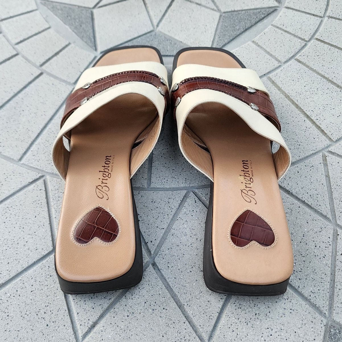 Brighton Brighton Billie Open Toe Slide Leather Sandals 7.5 Size US 7.5 / IT 37.5 - 4 Thumbnail