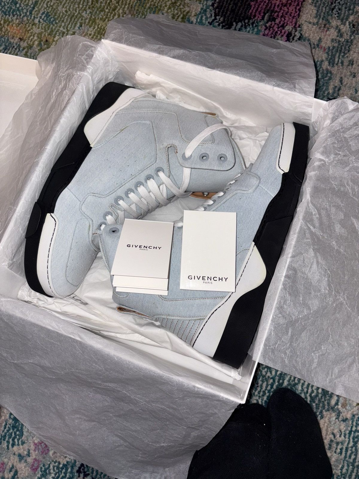 Givenchy 2016 DS GIVENCHY DENIM TYSON SNEAKERS Size US 13 / EU 46 - 1 Thumbnail