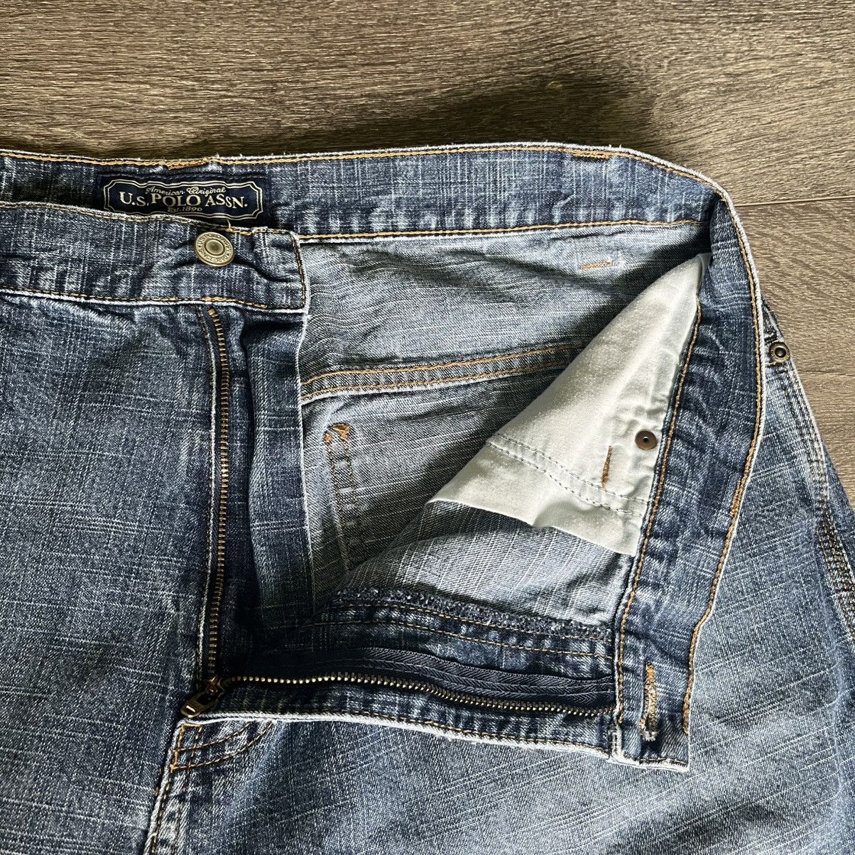U.S. Polo Assn. Vintage 2000s US Polo Assn Flag Carpenter Denim Jean Shorts Size US 38 / EU 54 - 7 Thumbnail