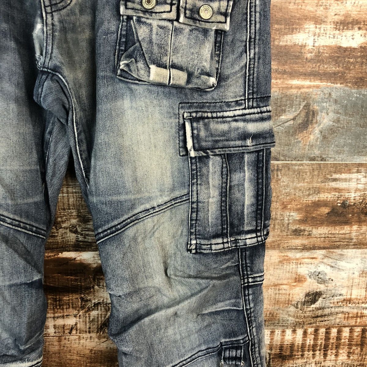 Japanese Brand DL Lyric utility Black Multipocket Denim Pants #A2070 Size US 33 - 10 Thumbnail