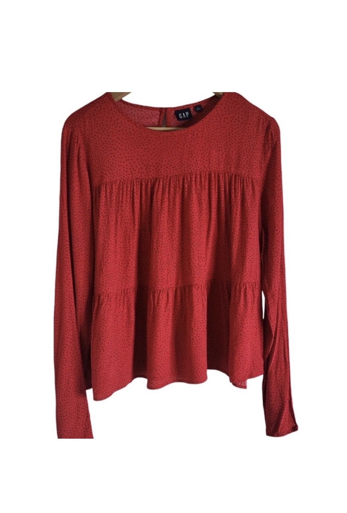 Gap GAP red and black printed twee workwear blouse Size Large Size L / US 10 / IT 46 - 6 Thumbnail