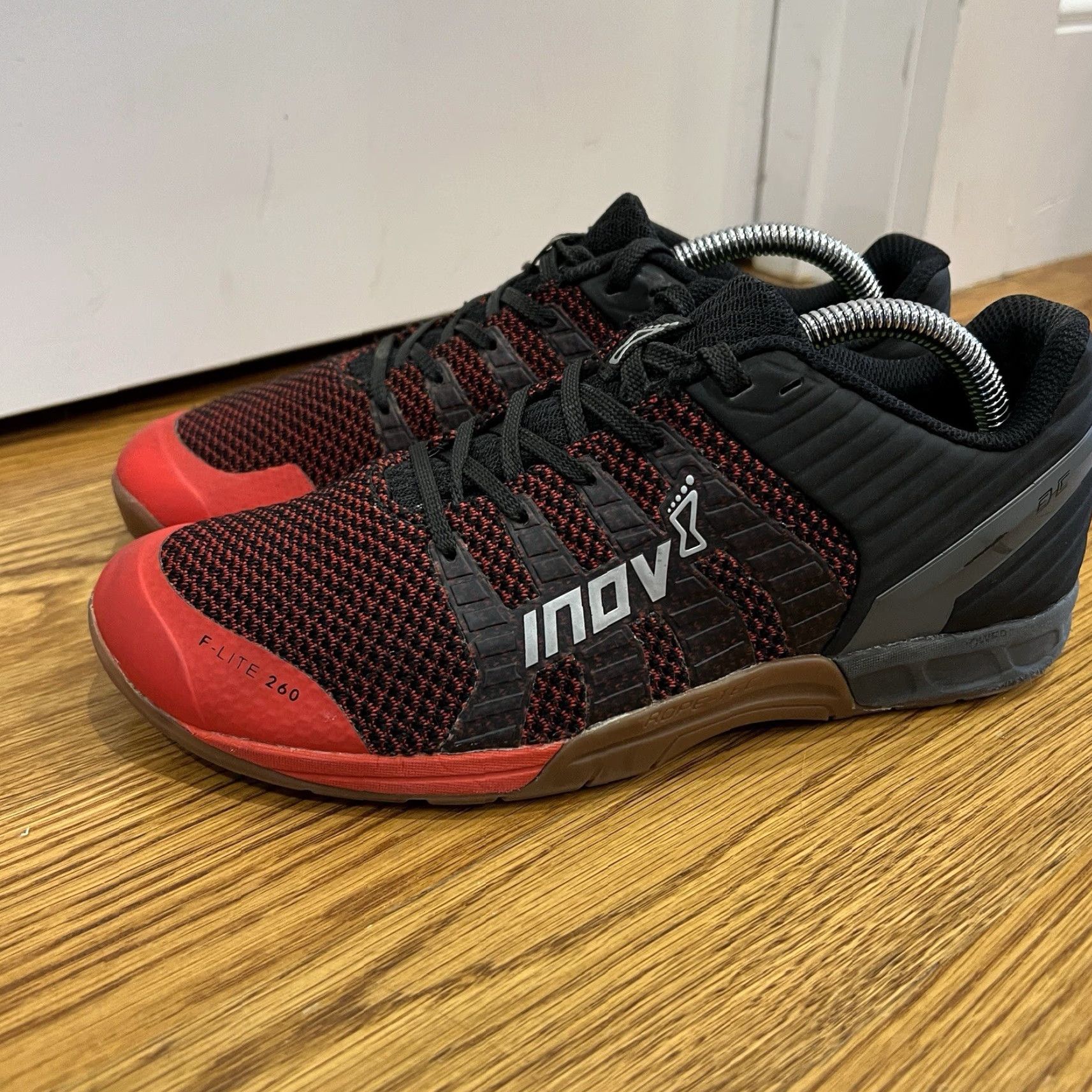Vintage VINTAGE Inov-8 F-Lite 260 v2 Knit Mens Size 8 Womens Size 9.5 Athletic Sneakers CrossFit Activewear Red Black Size US 9.5 / IT 39.5 - 2 Thumbnail