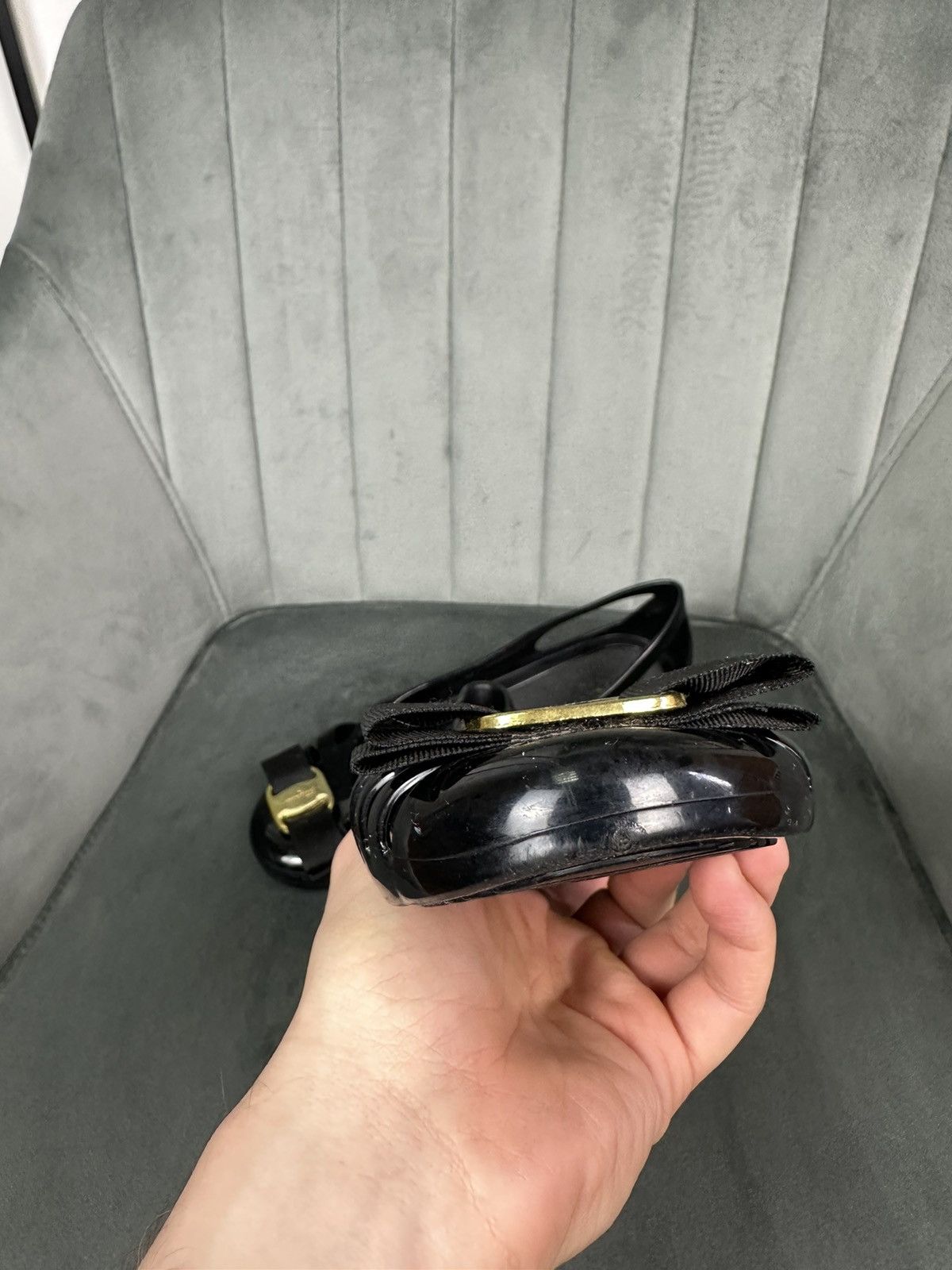 Salvatore Ferragamo Salvatore Ferragamo Jelly Ballet Flat With Vara Bow 7 size Size US 7 / IT 37 - 6 Thumbnail