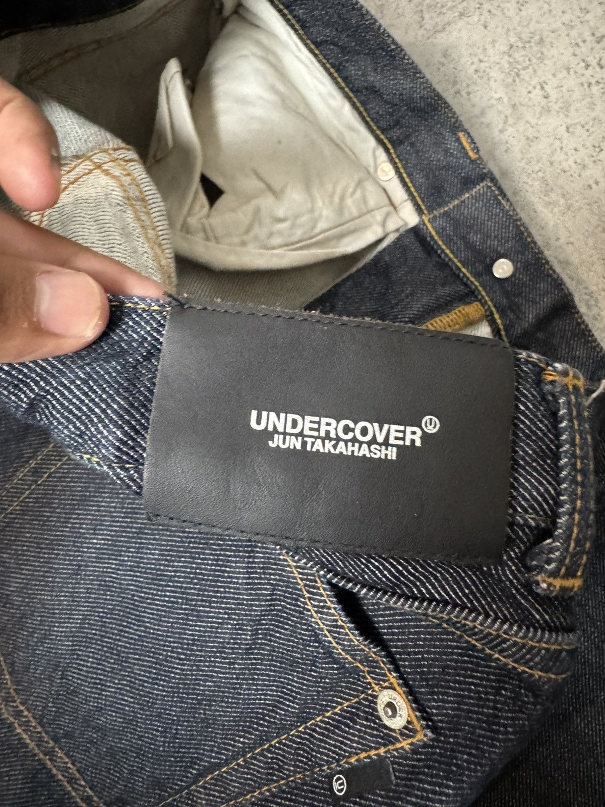 Undercover UNDERCOVER BLUE JEANS WITH CHAIN STITCHING Size US 31 - 9 Thumbnail
