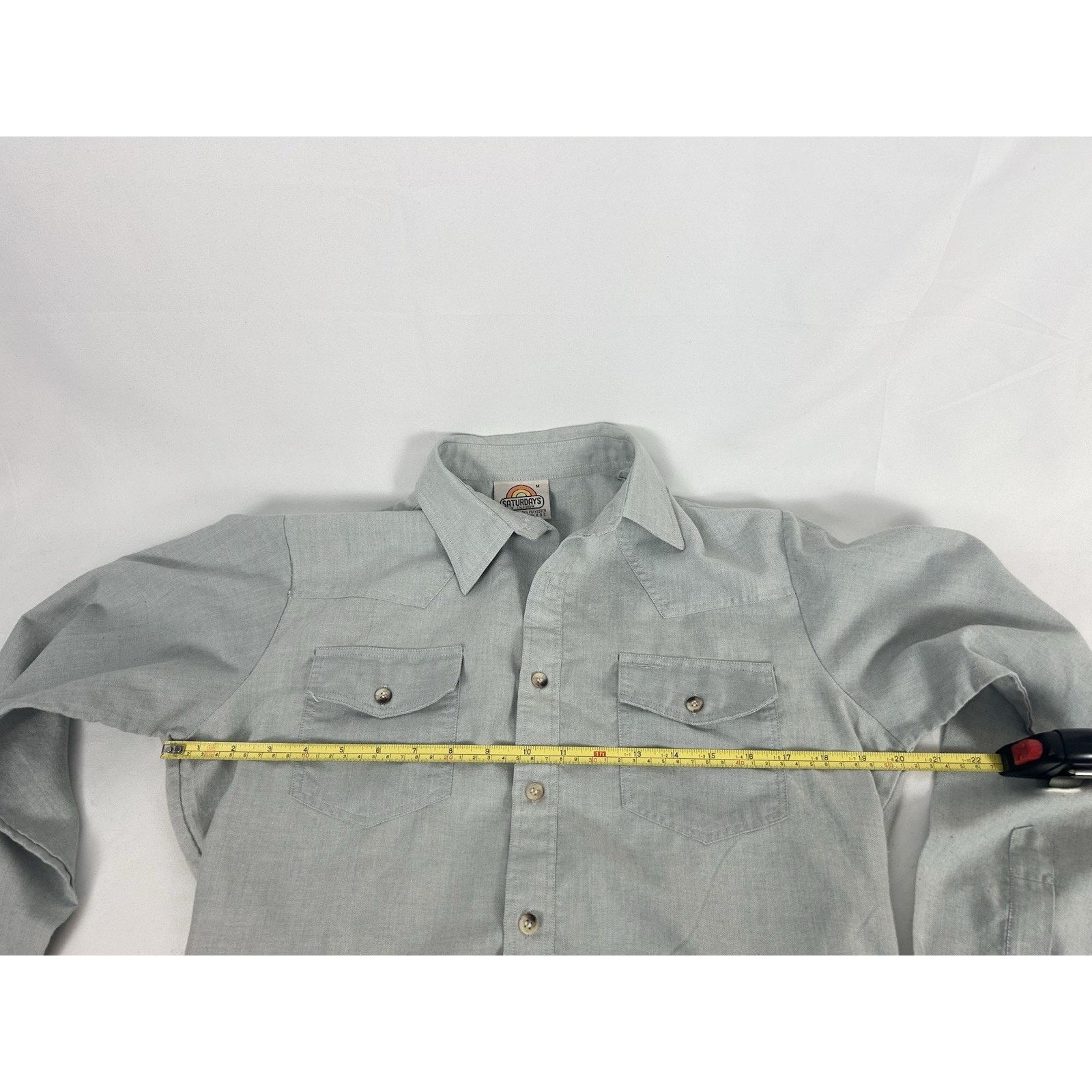 The Unbranded Brand VTG Saturday's In California Mens M Light Blue Shirt Size US M / EU 48-50 / 2 - 6 Thumbnail