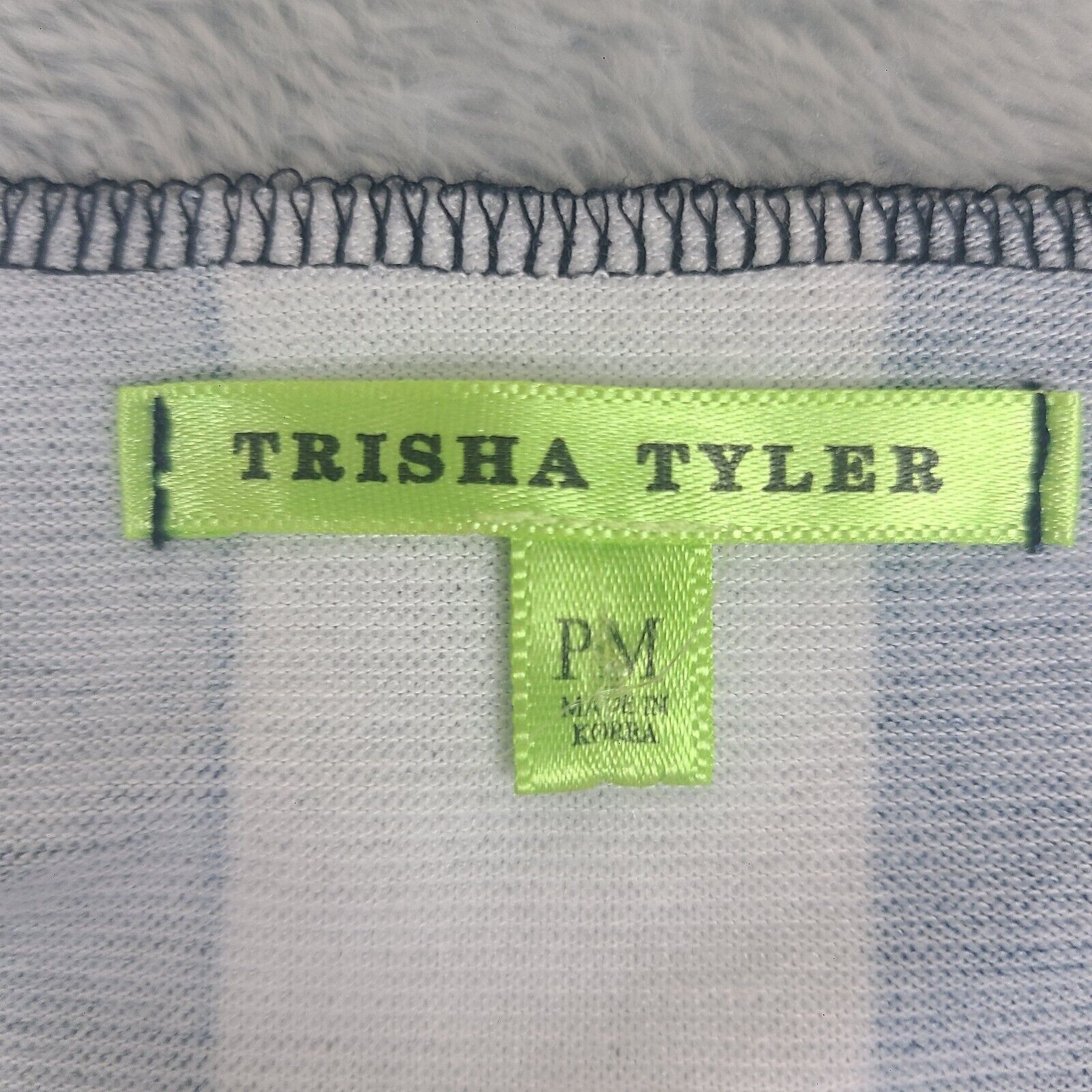 Vintage Trisha Tyler Abstract Blue White Art to Wear Casual Boho Blo Size ONE SIZE - 2 Thumbnail