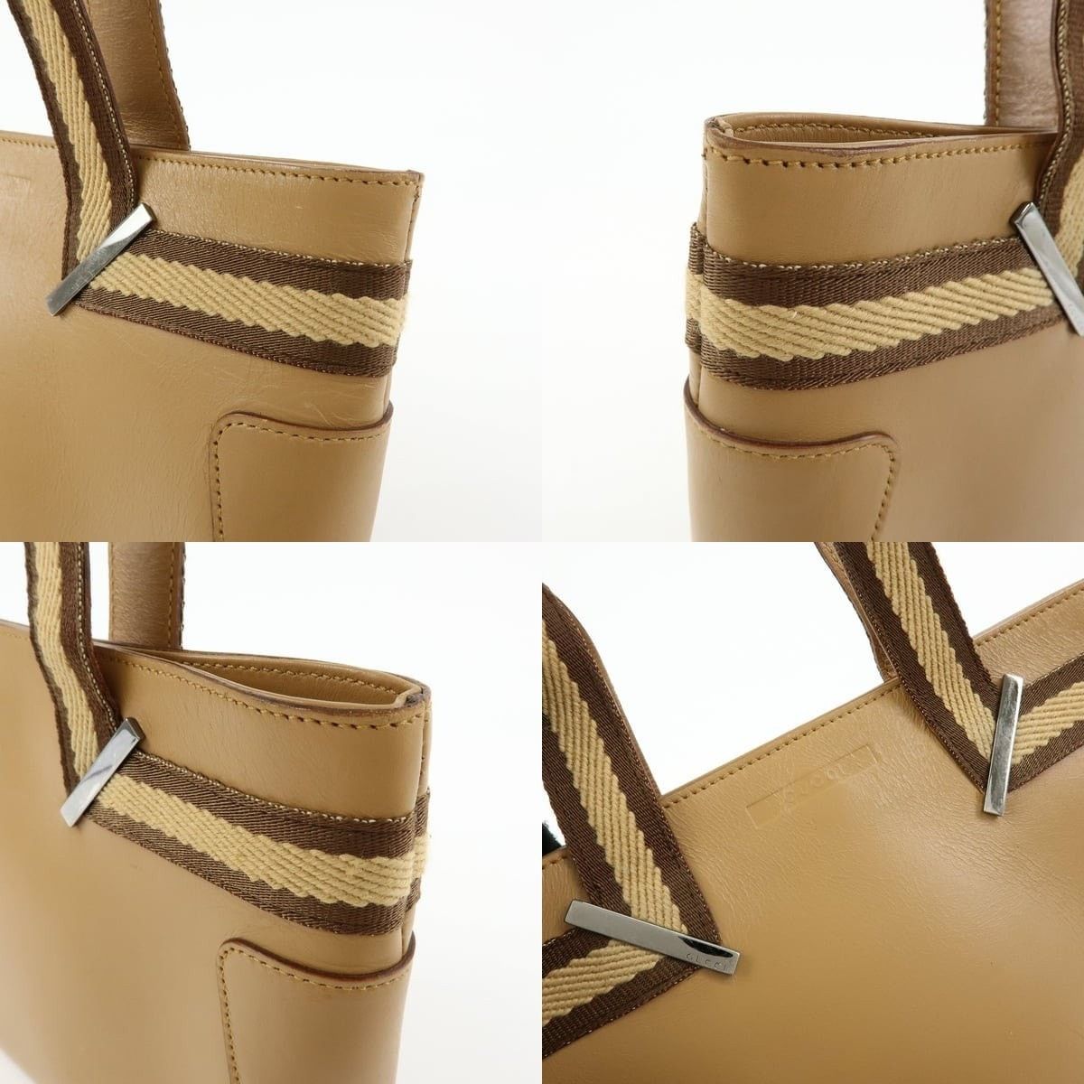 Gucci Gucci Sherry Line Calfskin Tote Tan Size ONE SIZE - 6 Thumbnail