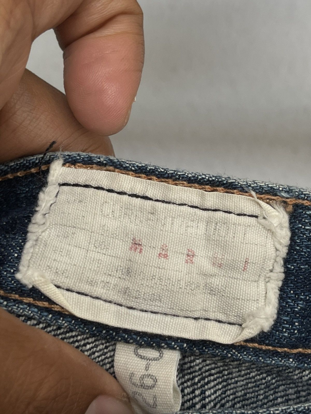 Current/Elliot × Marni Marni X Current Elliot Side Tape Cropped Jeans Size 33" - 4 Thumbnail