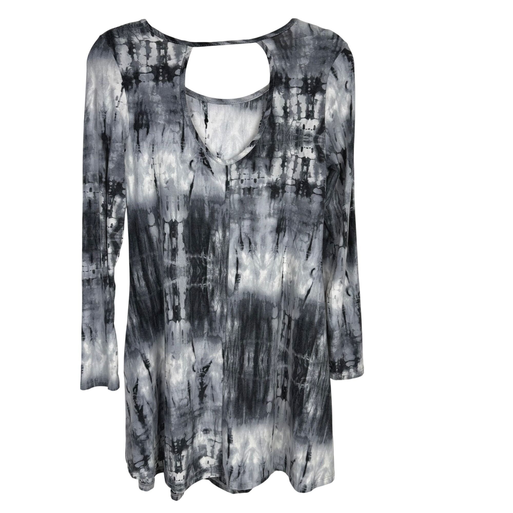 Other Women's Long-Sleeve Batik Dress Scoop-Neck Open-Back Size S Size S / US 4 / IT 40 - 3 Thumbnail