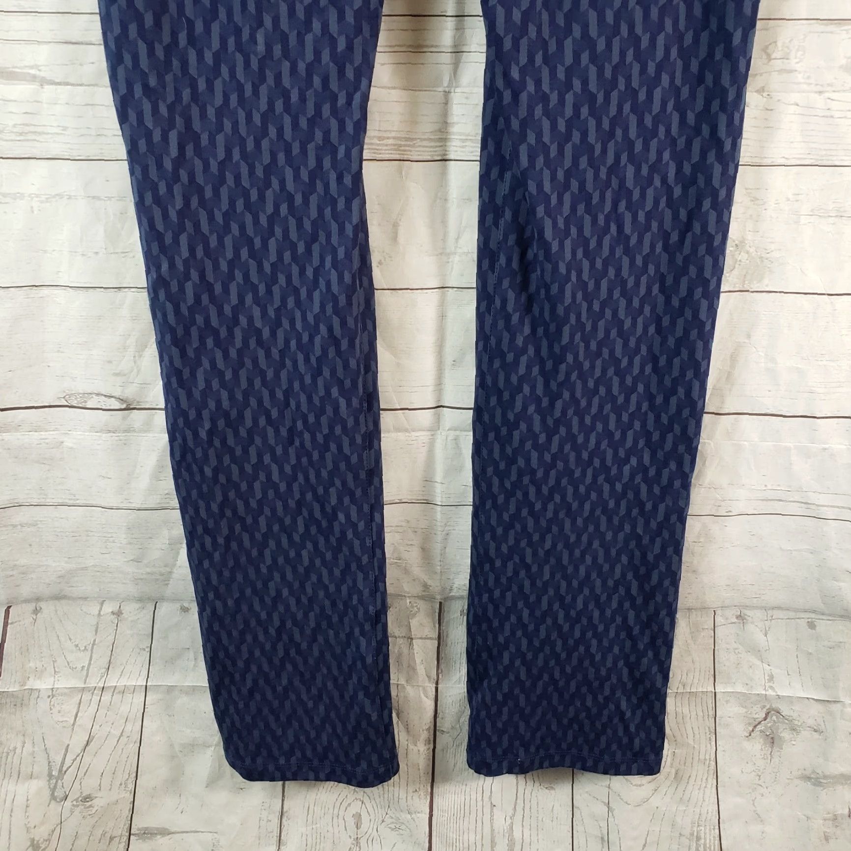 Vintage Betabrand Womens Straight Leg Dress Pant Yoga Pants Sz Medium Long Blue Pull On Size 32" / US 10 / IT 46 - 5 Thumbnail